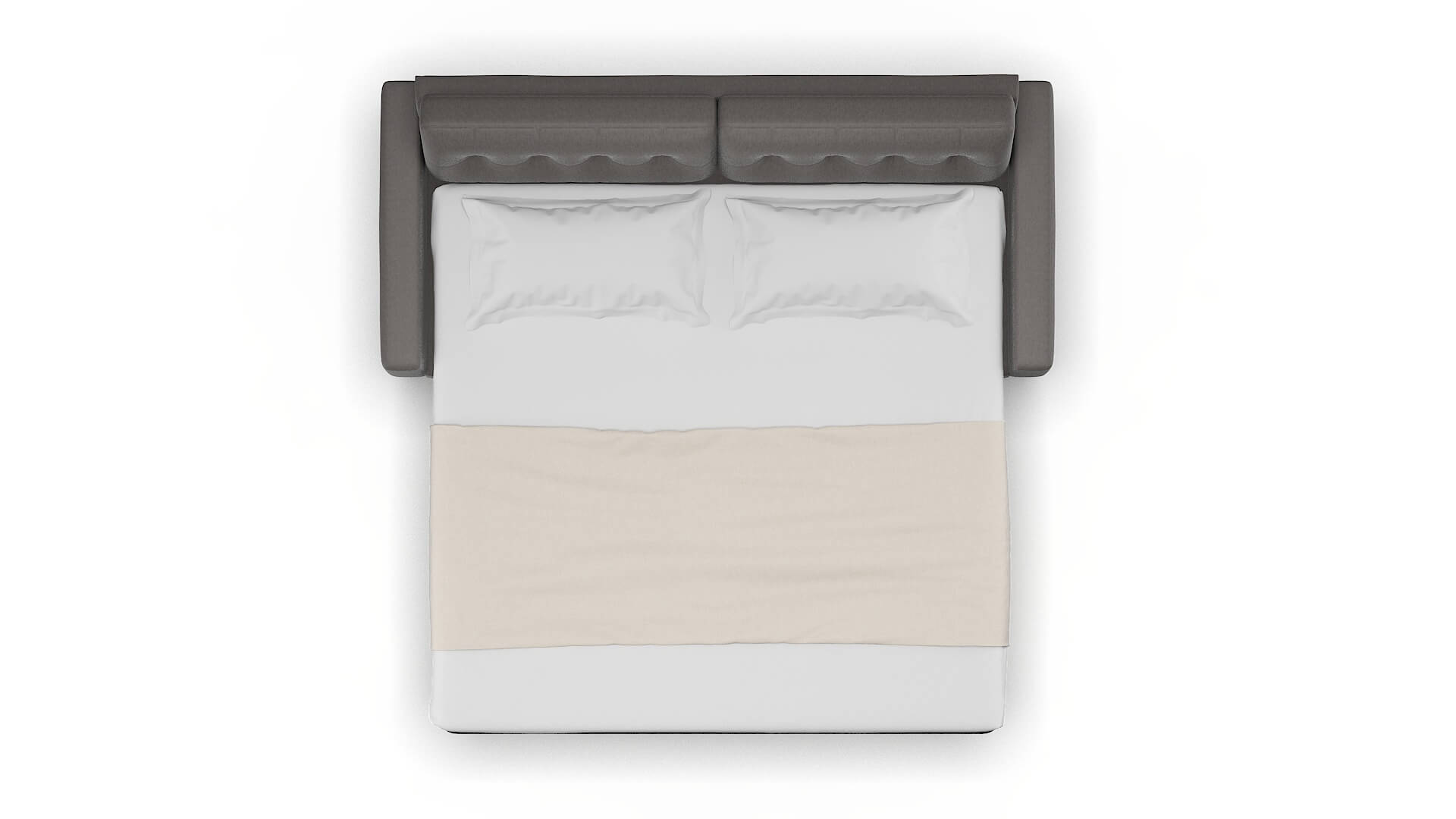 Milan Cosmo Charcoal Sofa Sleeper Espresso legs 3