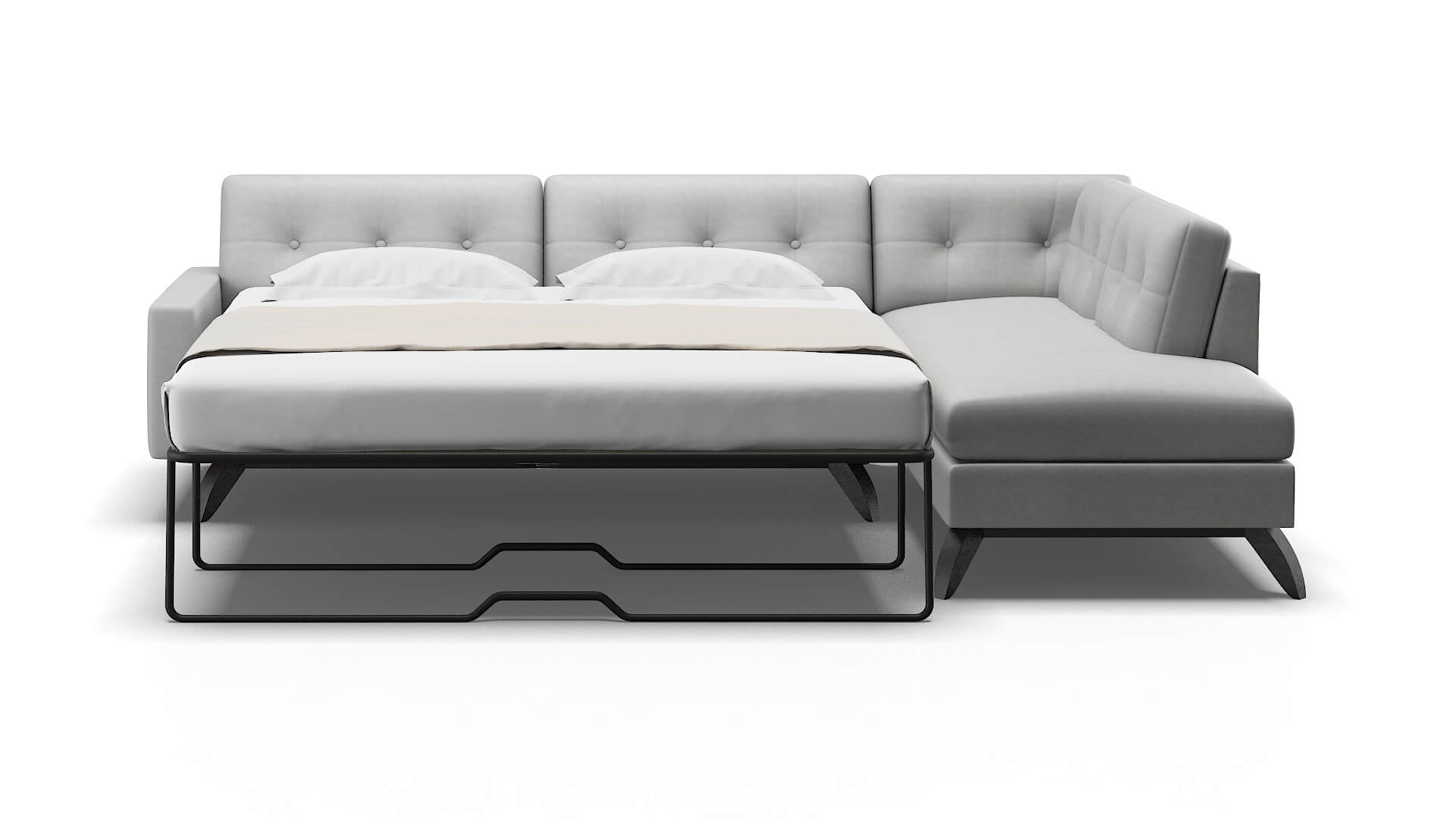 Milan Dawson Platinum Panel Sleeper Espresso legs 1