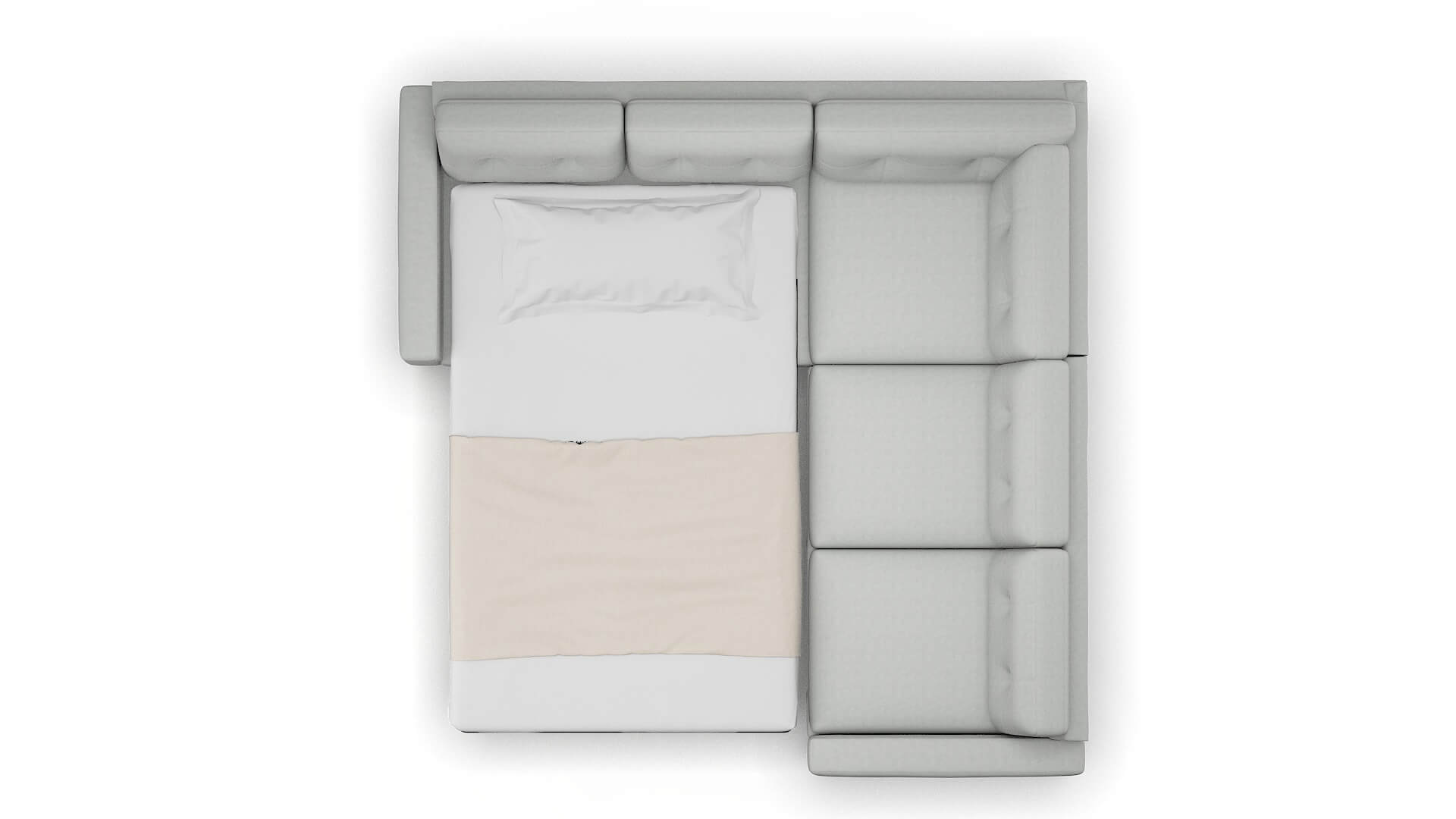 Milan Dawson Platinum Sectional Sleeper Espresso legs 3