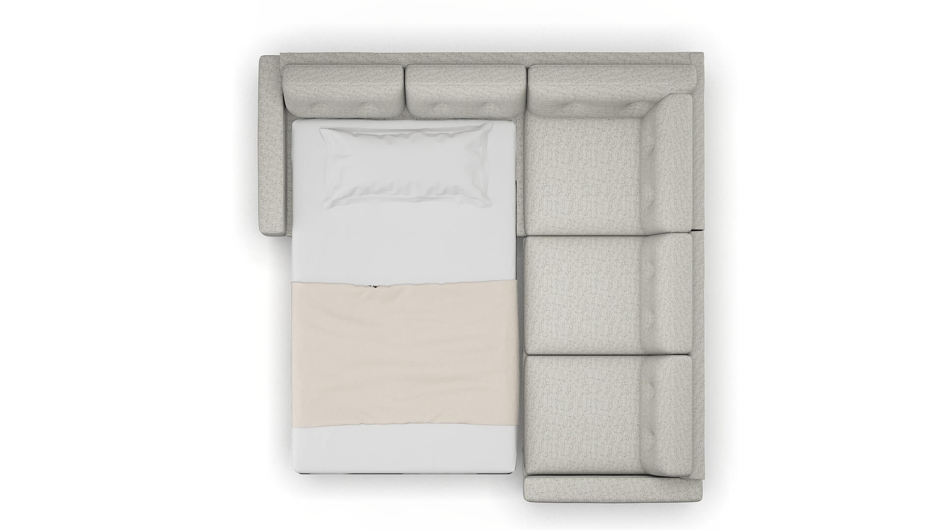 Milan Derby Ash Sectional Sleeper Espresso legs 3