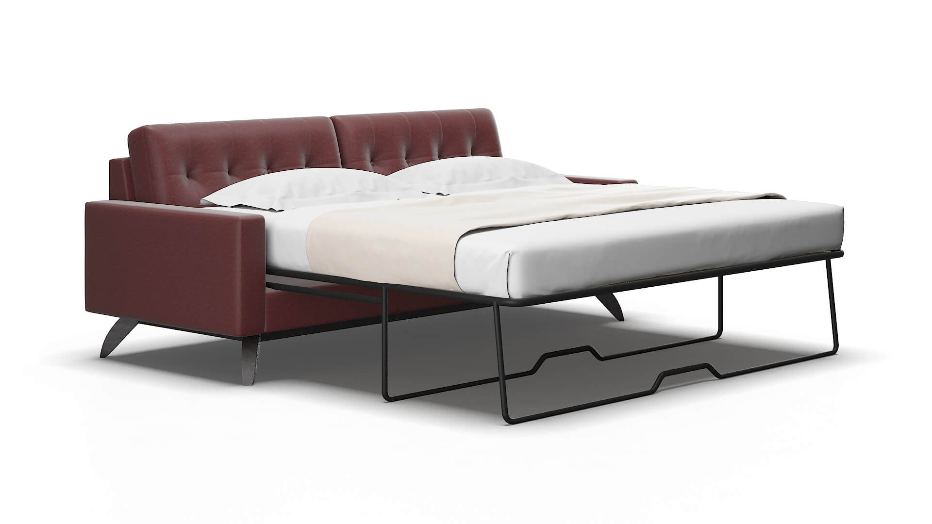 Milan Derby Berry Sofa Sleeper Espresso legs 2