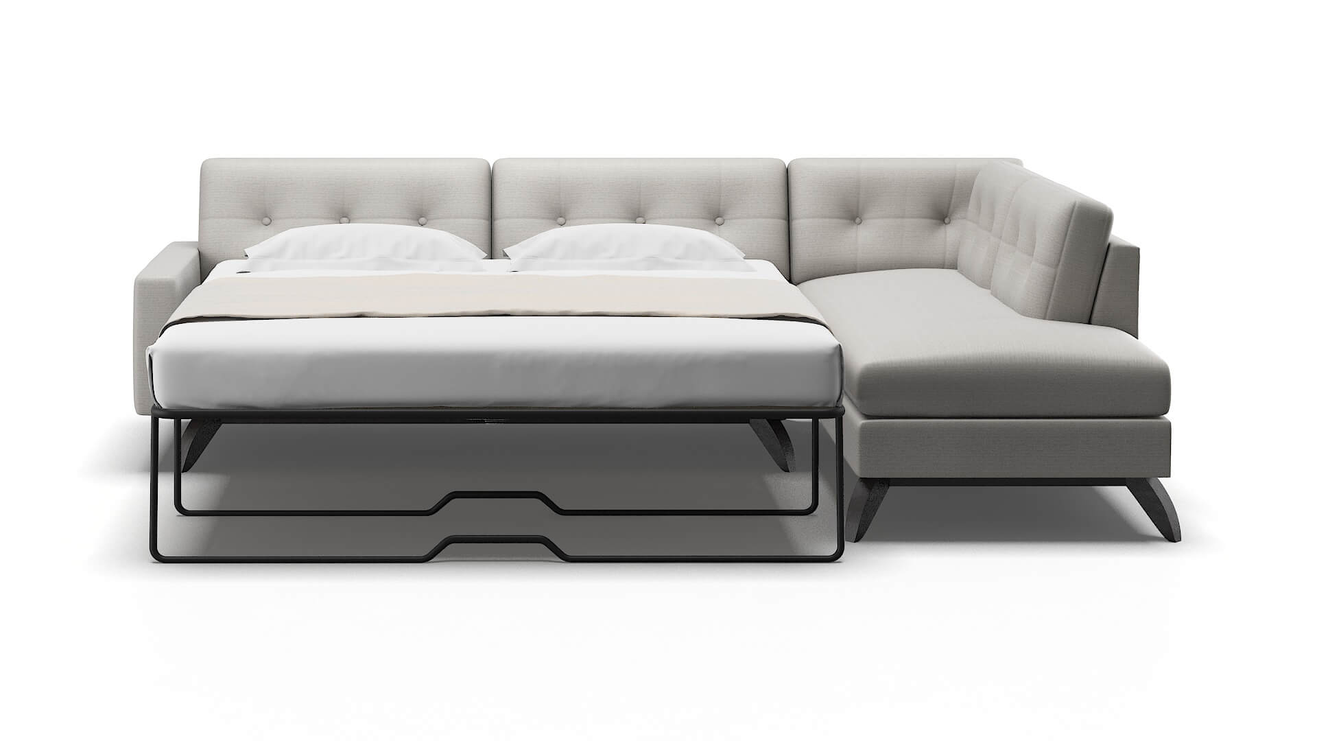 Milan Derby Grey Panel Sleeper Espresso legs 1