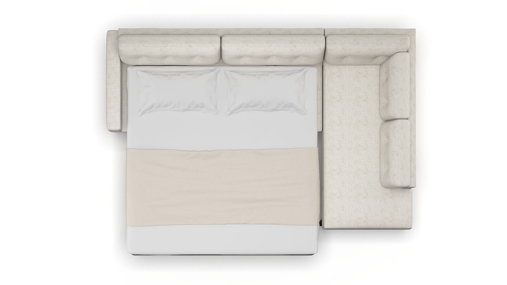 Milan Derby Taupe Panel Sleeper Espresso legs 3