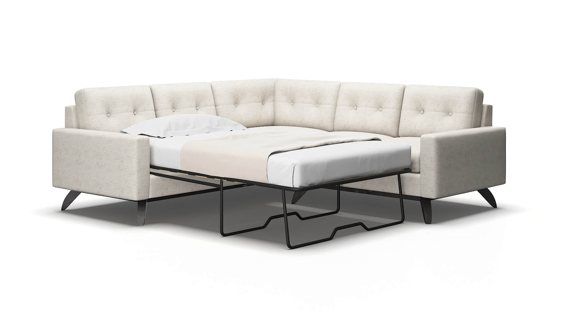Milan Derby taupe Sectional sleeper Espresso Legs  2
