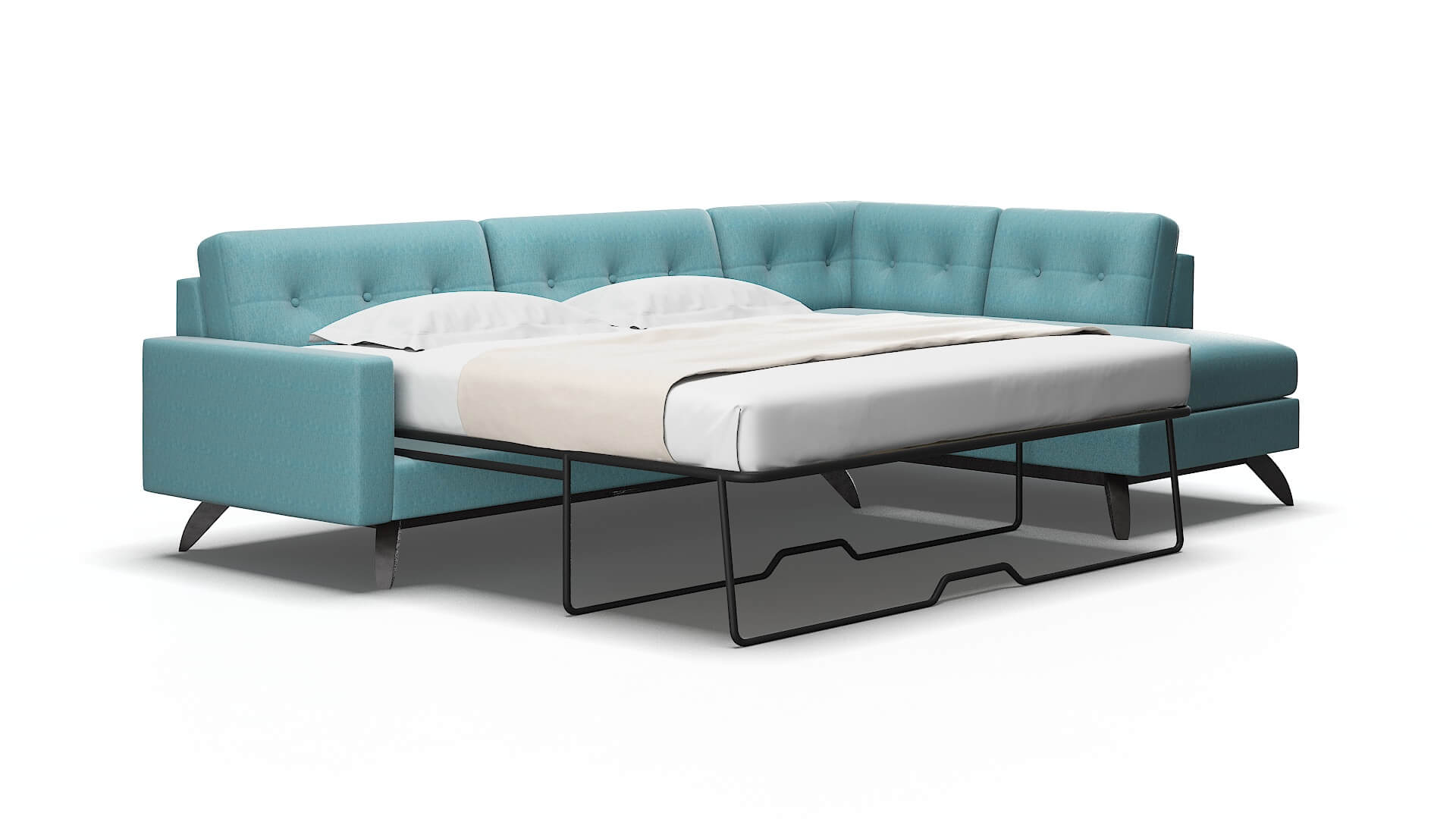 Milan Durham pine Panel sleeper Espresso Legs  2