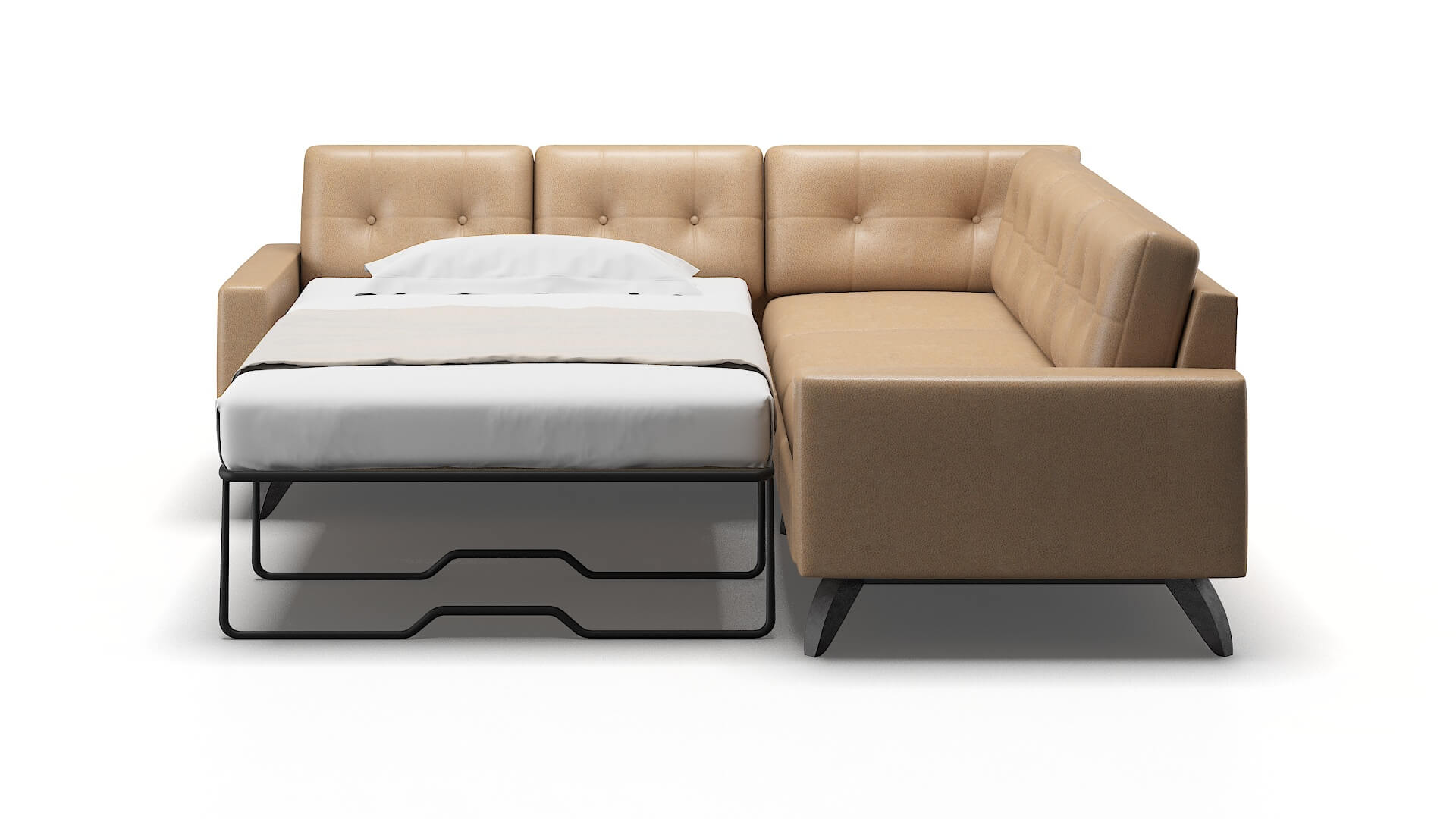 Milan Ford Dune Sectional Sleeper Espresso legs 1