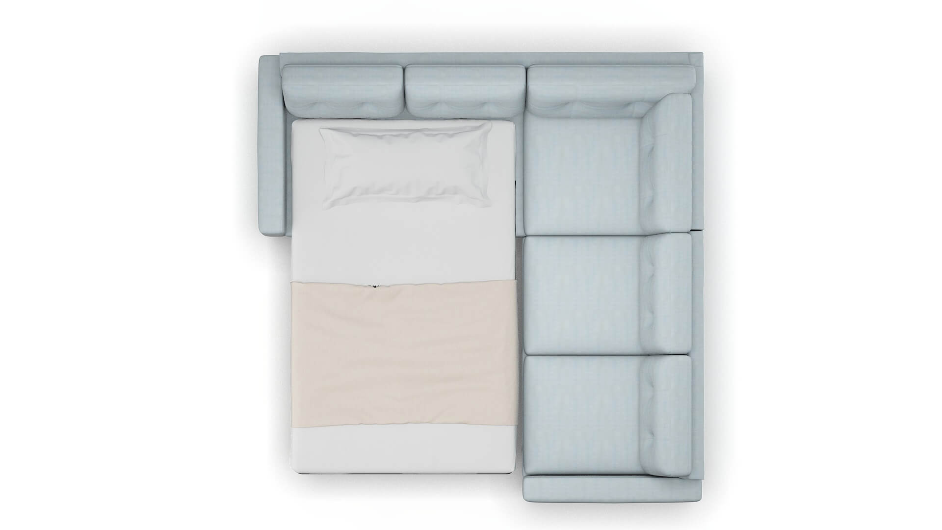 Milan Hathaway Aqua Sectional Sleeper Espresso legs 3