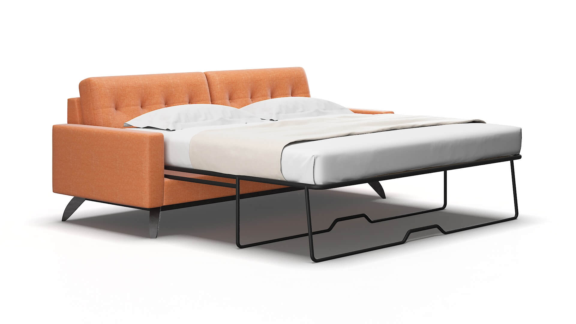 Milan Hepburn appricot Sofa sleeper Espresso Legs  2