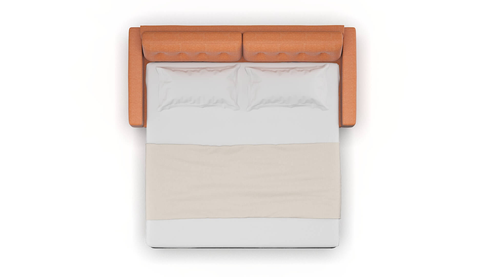Milan Hepburn Appricot Sofa Sleeper Espresso legs 3