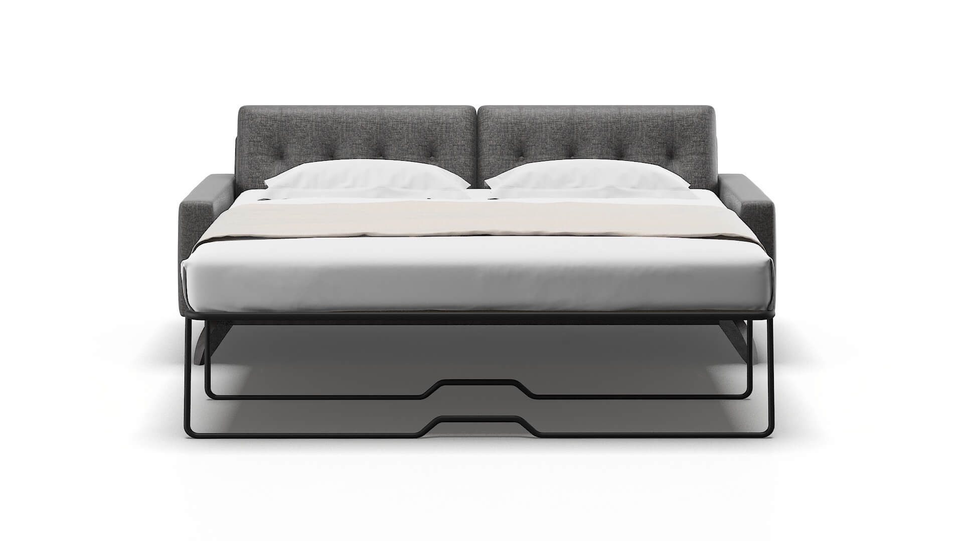 Milan Insight Charcoal Sofa Sleeper Espresso legs 1