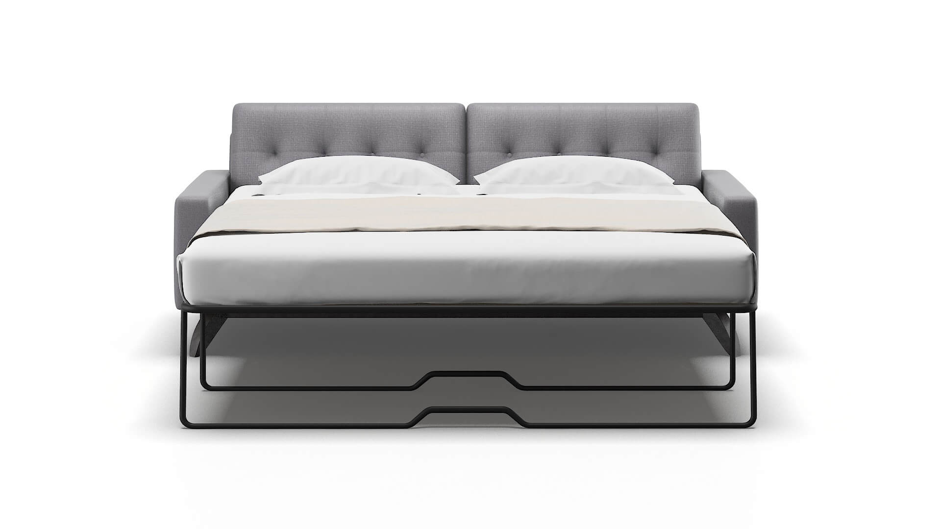 Milan Insight Denim Sofa Sleeper Espresso legs 1