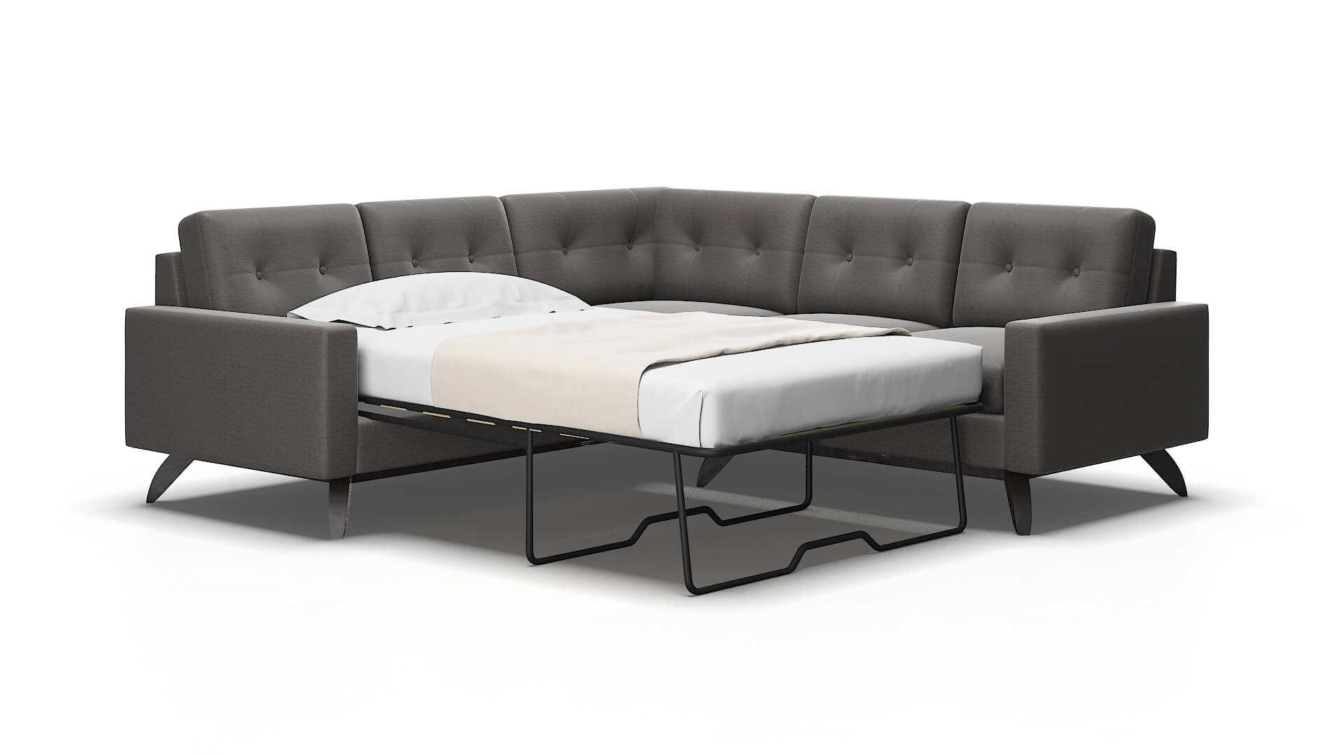 Milan Insight eclipse Sectional sleeper Espresso Legs  2