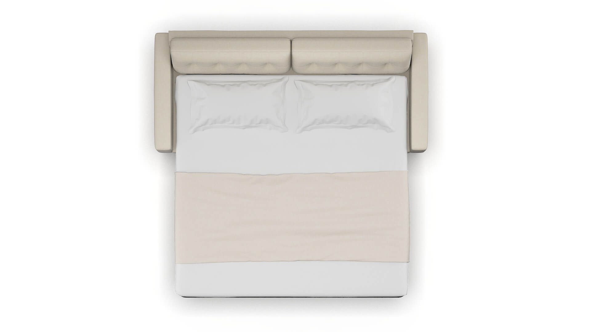 Milan Keylargo Almond Sofa Sleeper Espresso legs 3