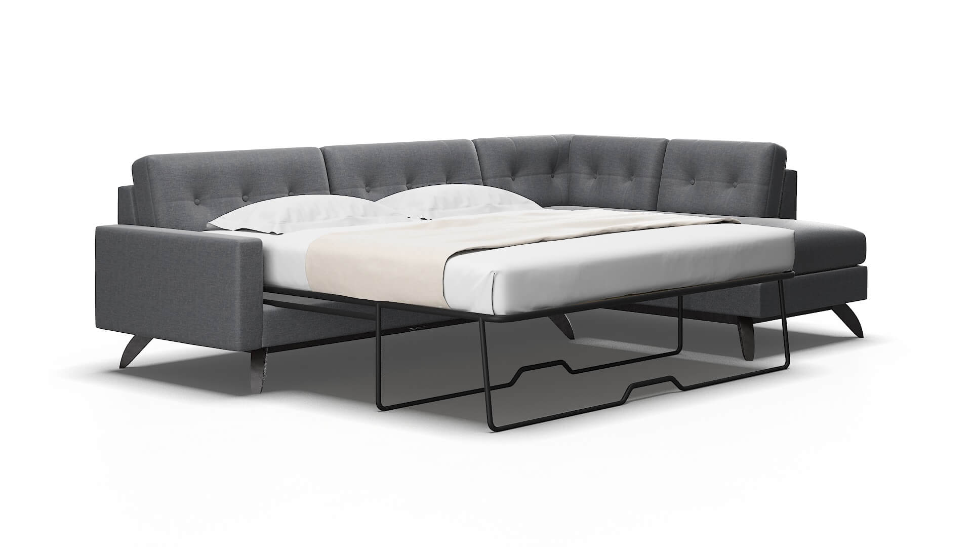 Milan Keylargo graphite Panel sleeper Espresso Legs  2