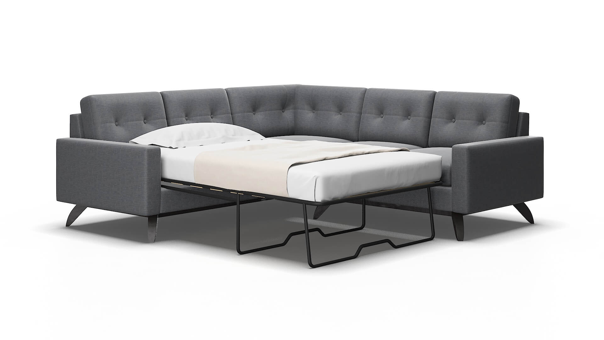 Milan Keylargo graphite Sectional sleeper Espresso Legs  2