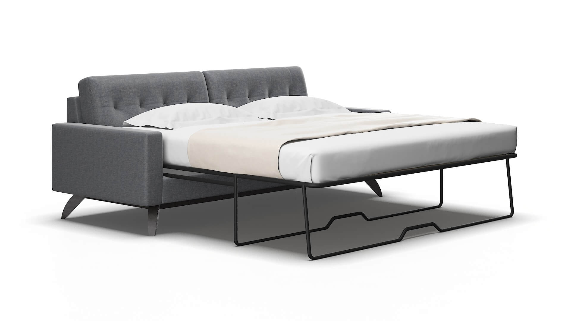 Milan Keylargo Graphite Sofa Sleeper Espresso legs 2