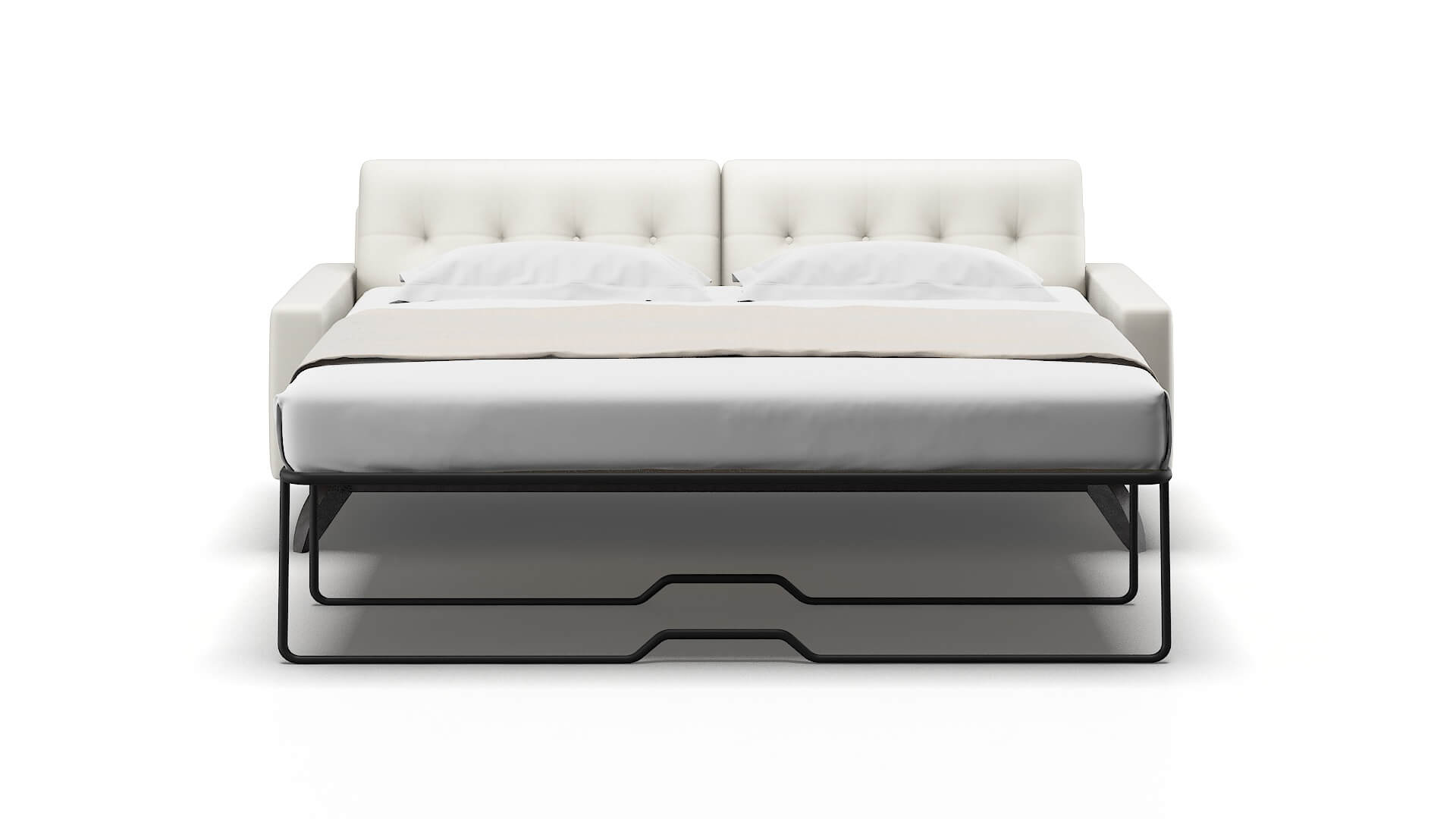 Milan Keylargo Oatmeal Sofa Sleeper Espresso legs 1