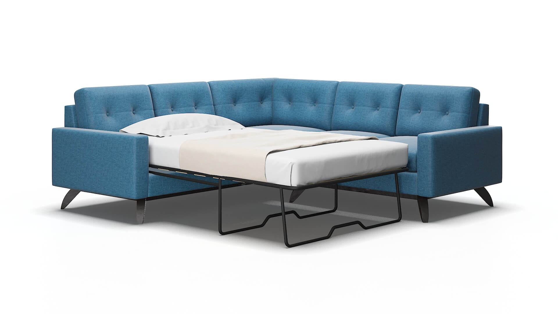 Milan Keylargo ocean Sectional sleeper Espresso Legs  2