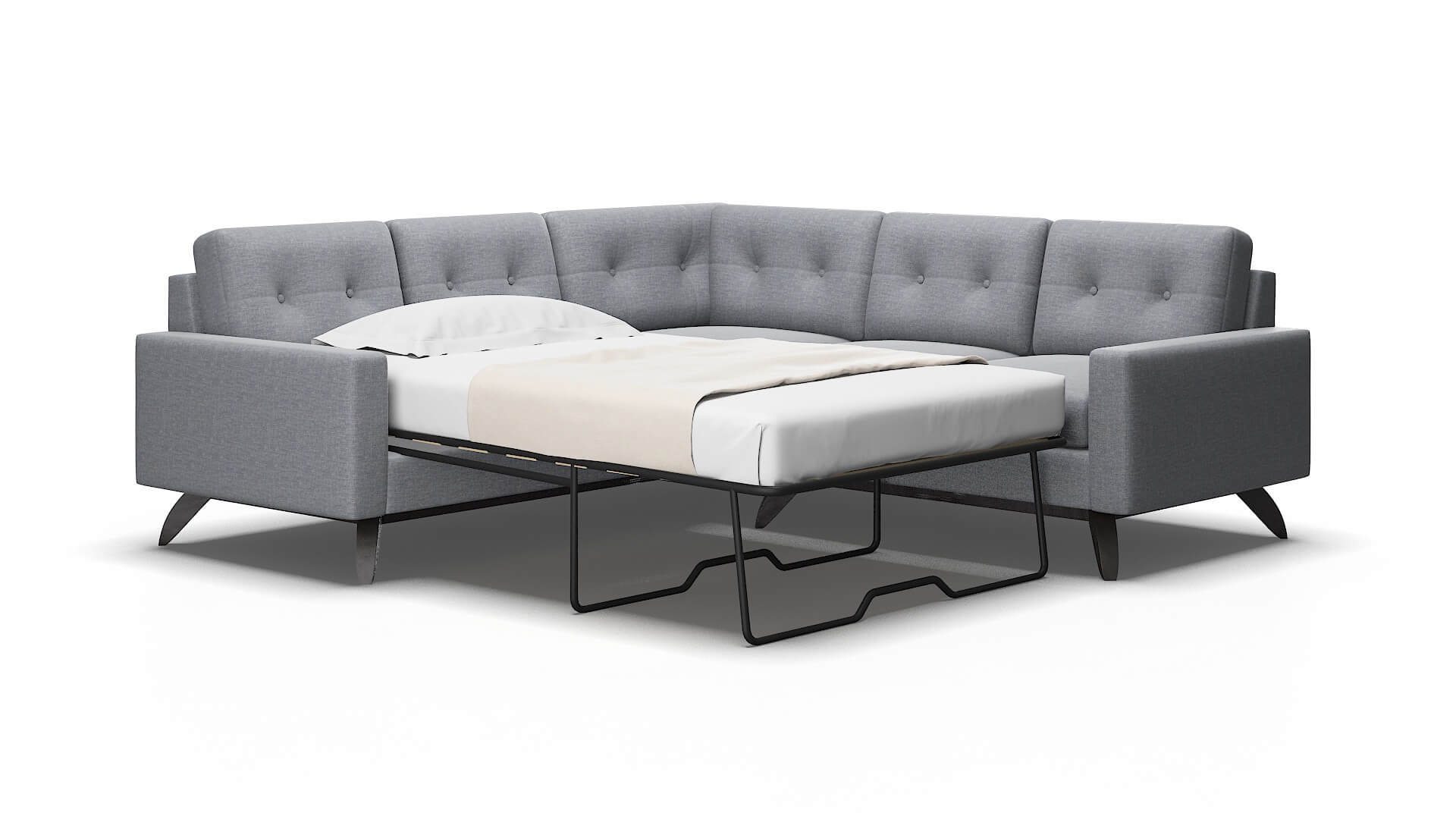 Milan Lana ash Sectional sleeper Espresso Legs  2
