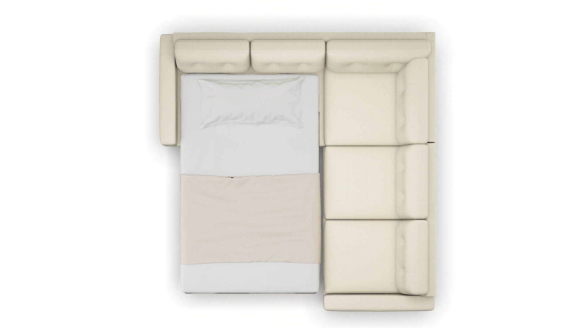 Milan Lana Sand Sectional Sleeper Espresso legs 3