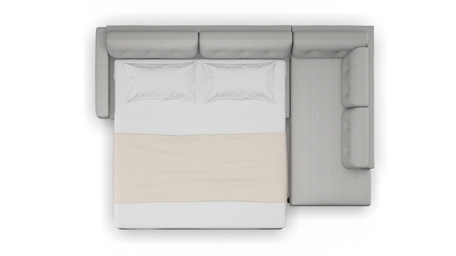 Milan Malibu Dove Panel Sleeper Espresso legs 3