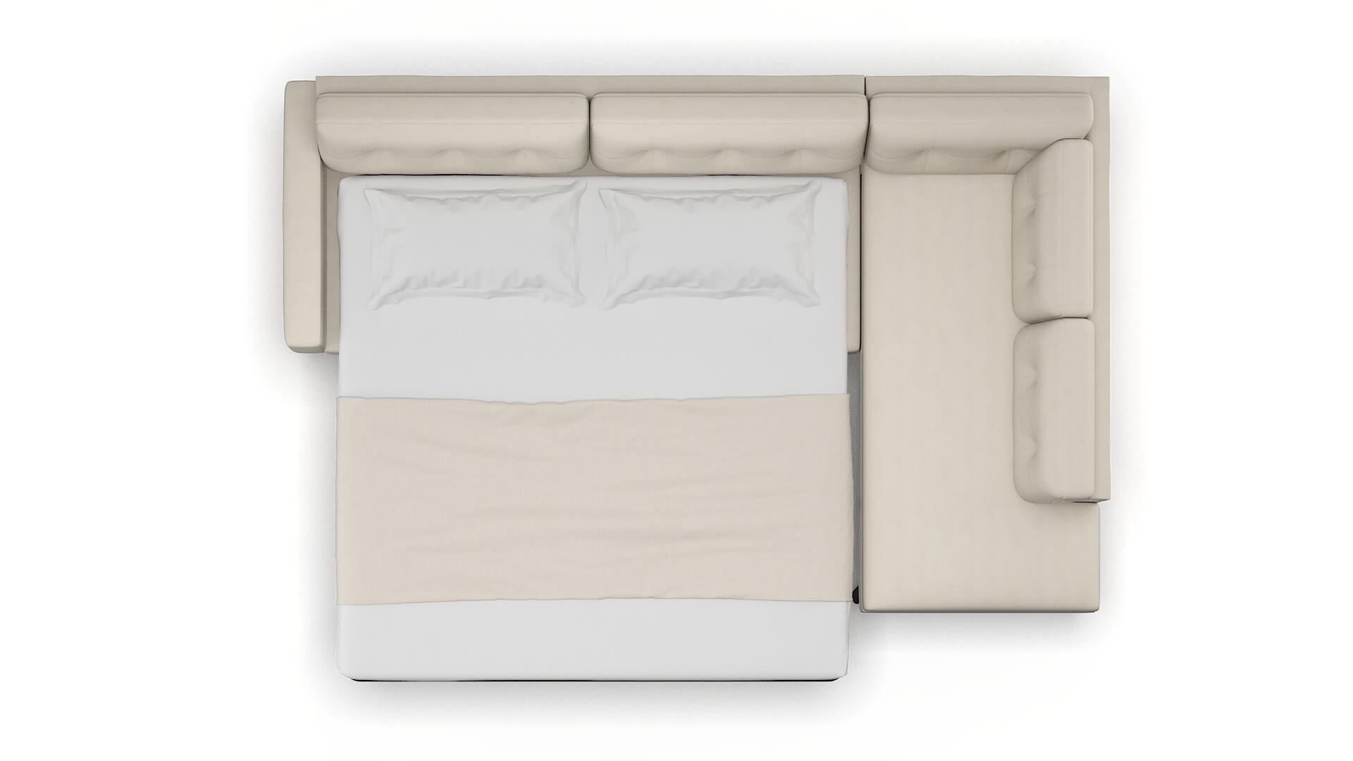 Milan Malibu Linen Panel Sleeper Espresso legs 3