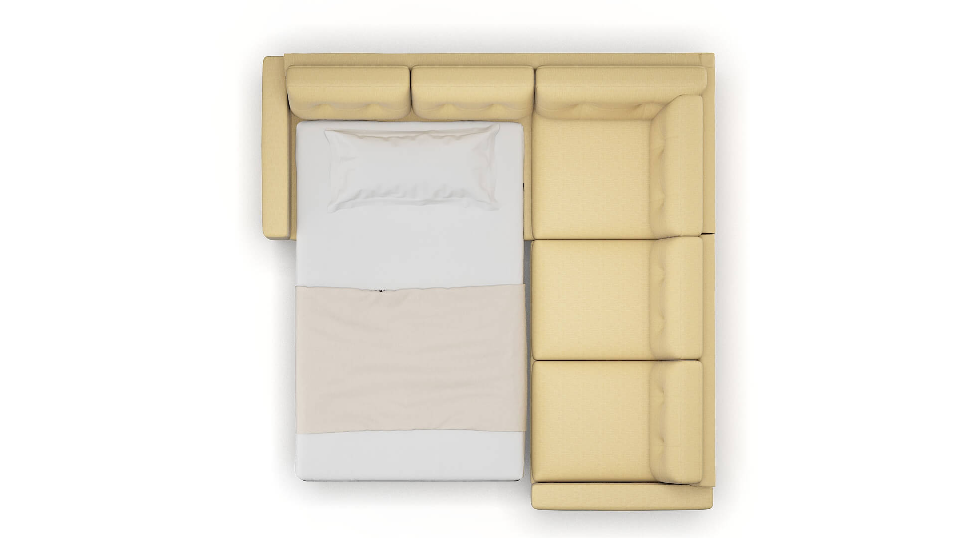 Milan Malibu Maize Sectional Sleeper Espresso legs 3