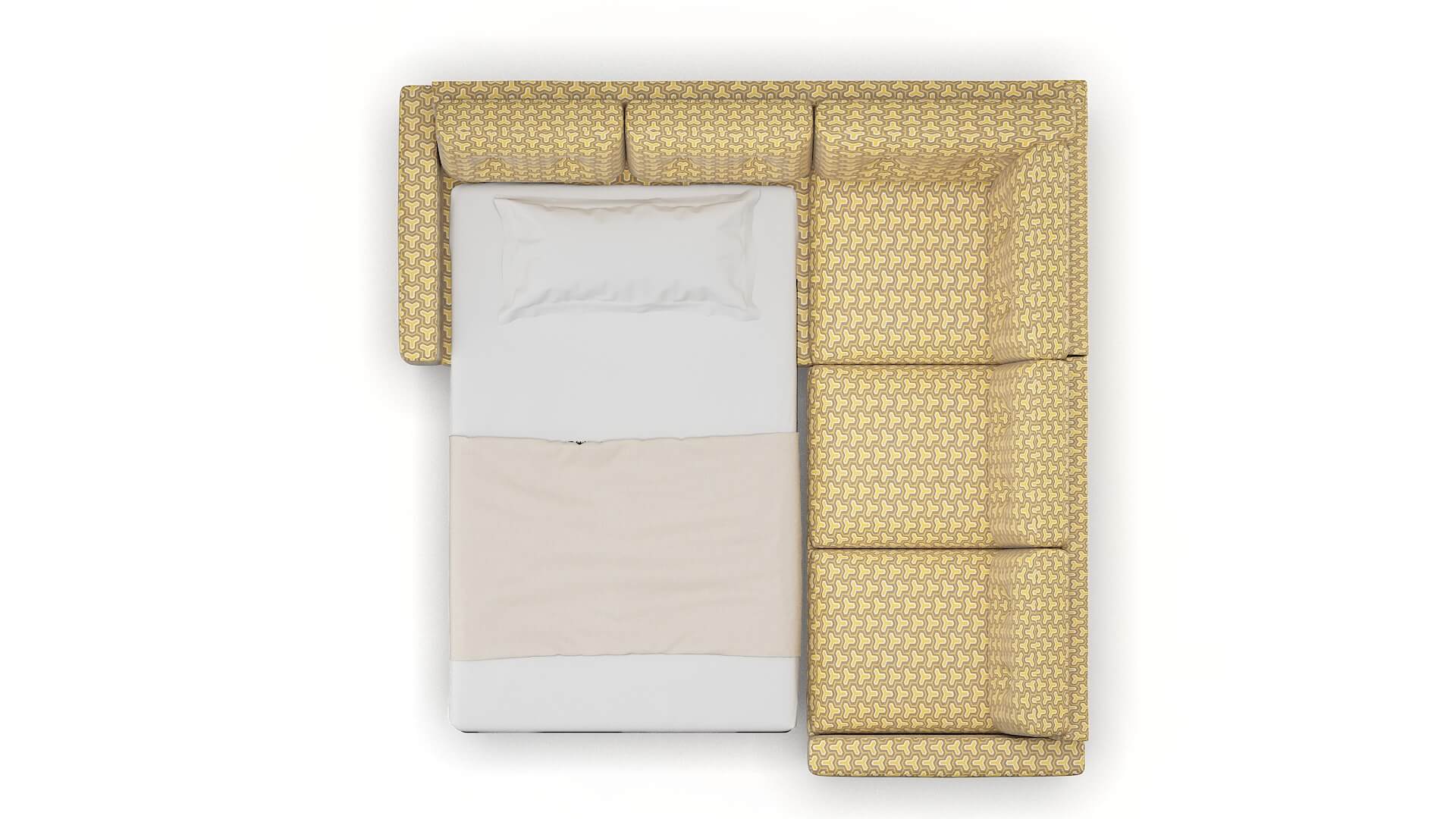 Milan Merci Dijon Sectional Sleeper Espresso legs 3