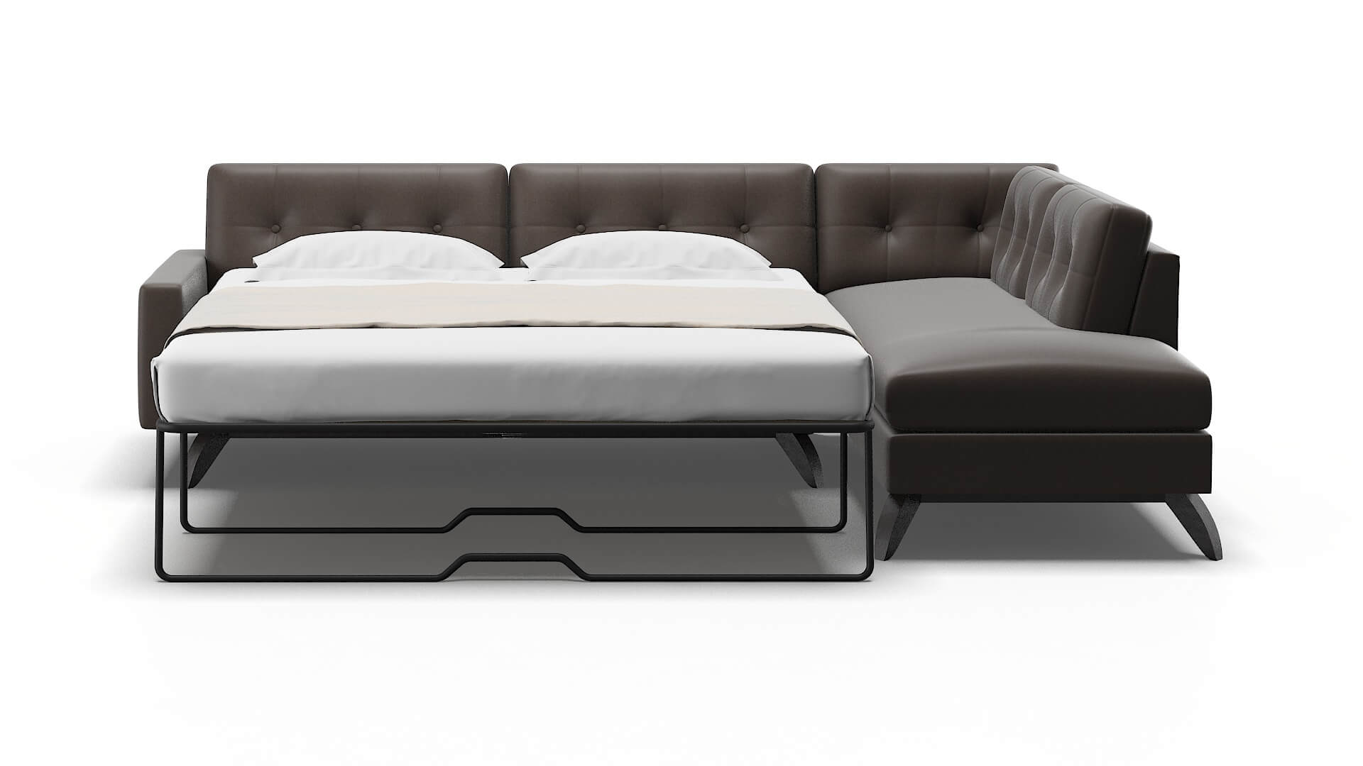 Milan Naples Graphite Panel Sleeper Espresso legs 1