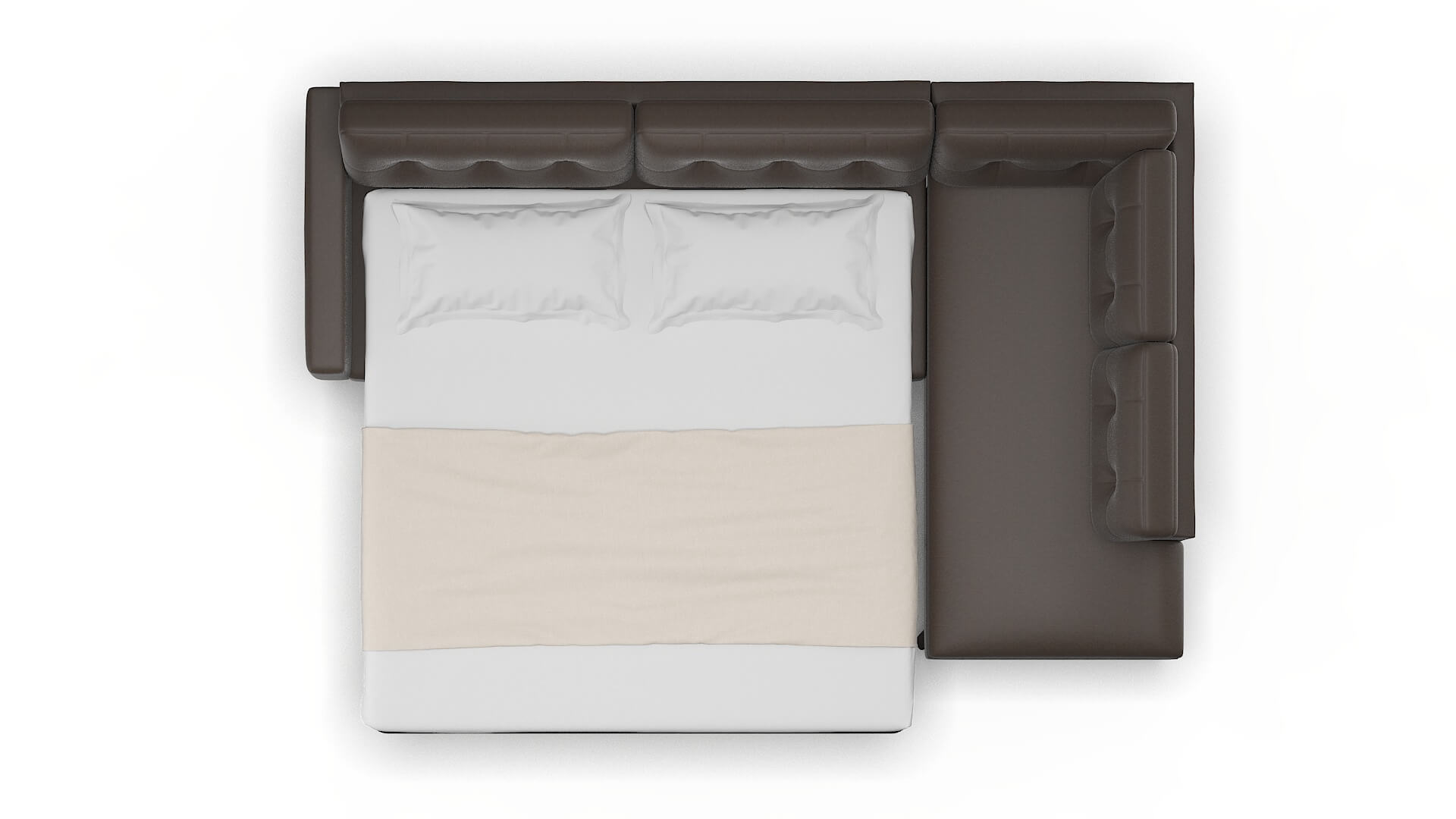 Milan Naples Graphite Panel Sleeper Espresso legs 3
