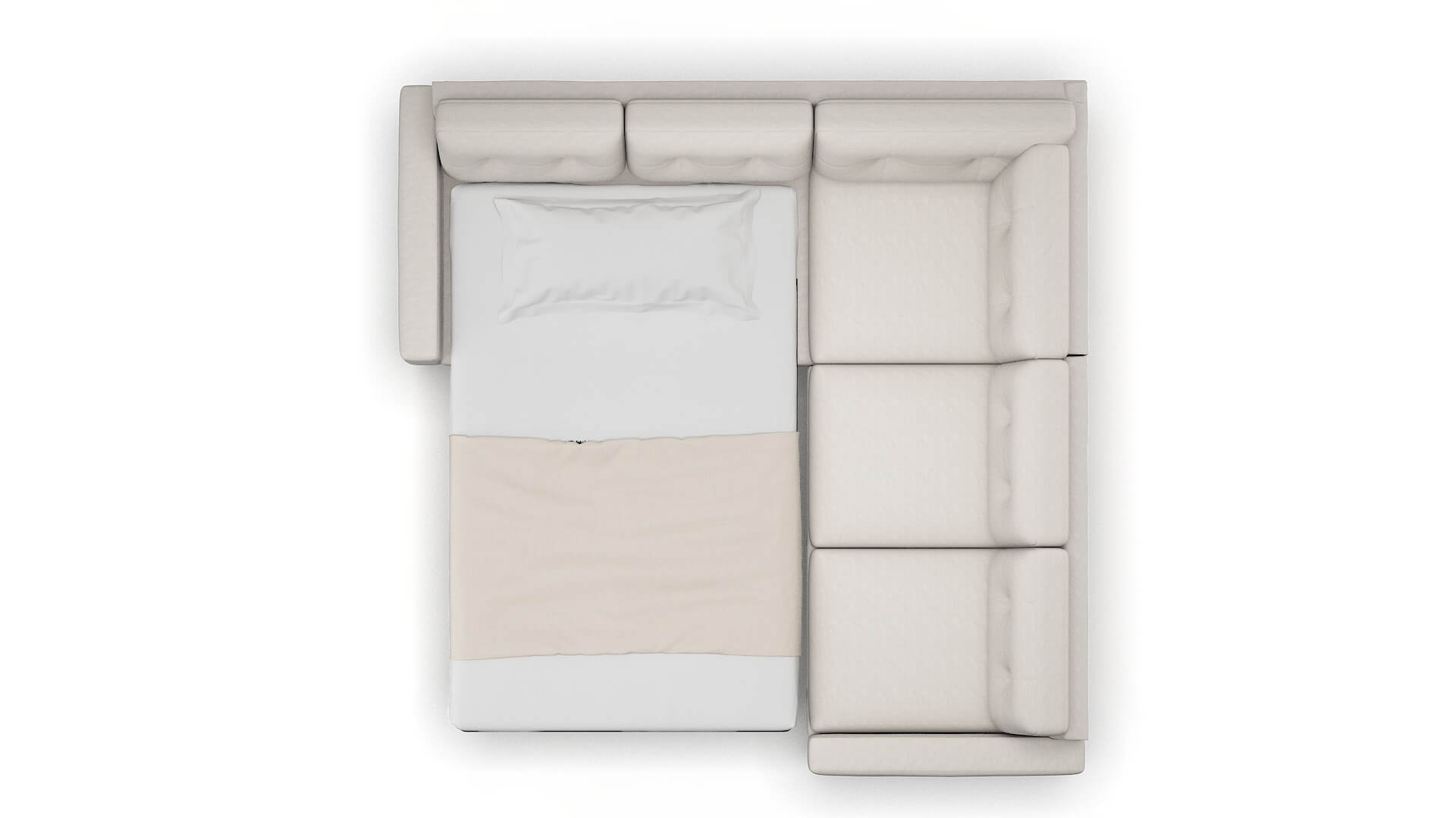 Milan Noble Grey Sectional Sleeper Espresso legs 3