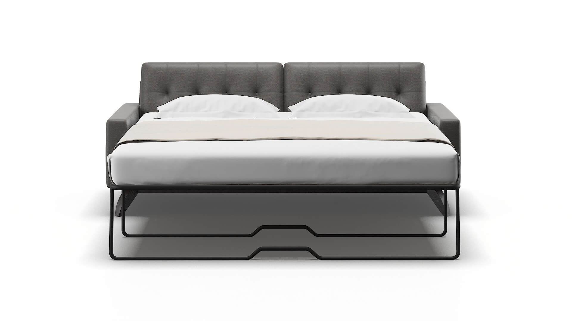 Milan Oscar Grey Sofa Sleeper Espresso legs 1