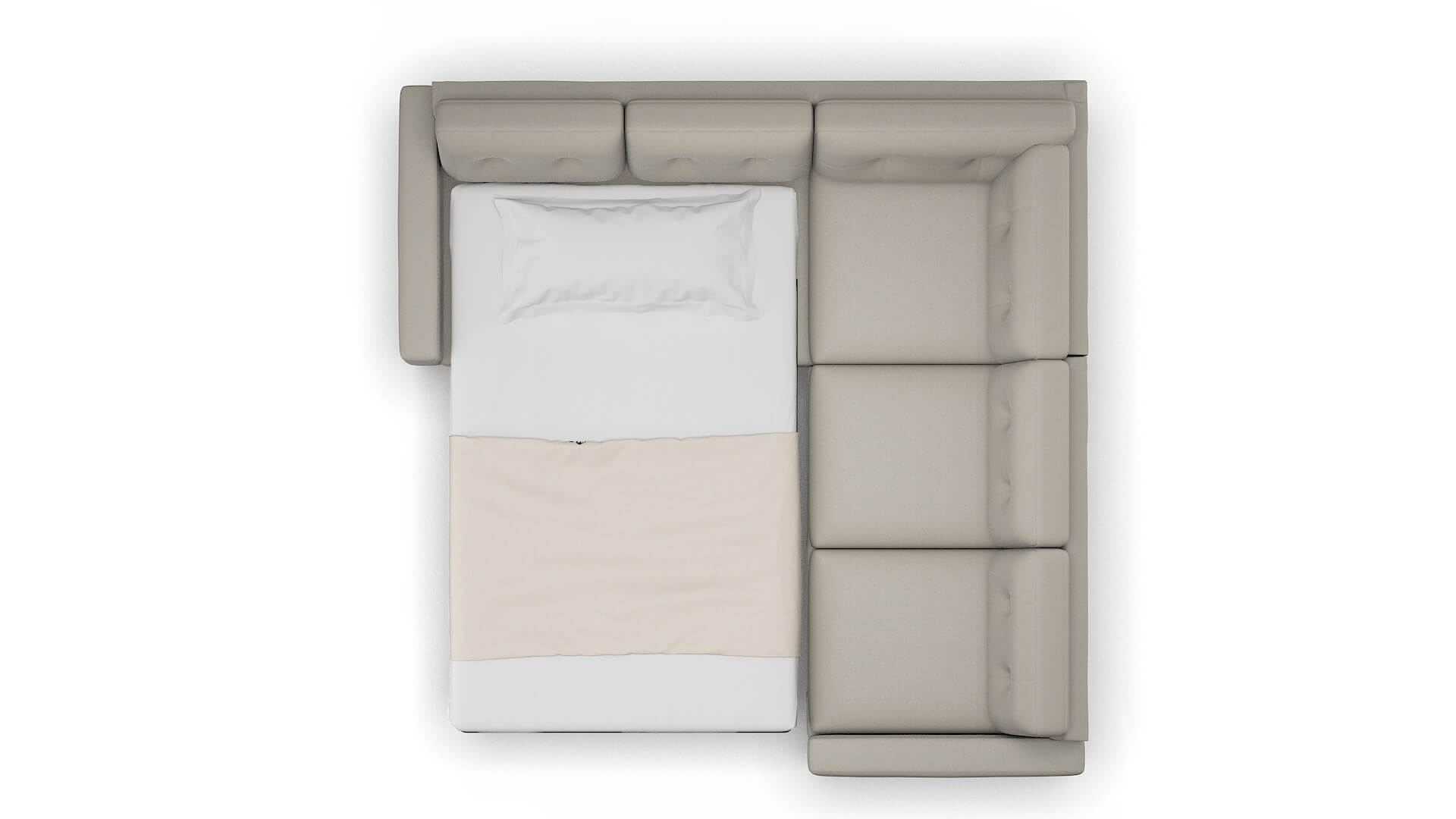 Milan Oscar Silver Sectional Sleeper Espresso legs 3