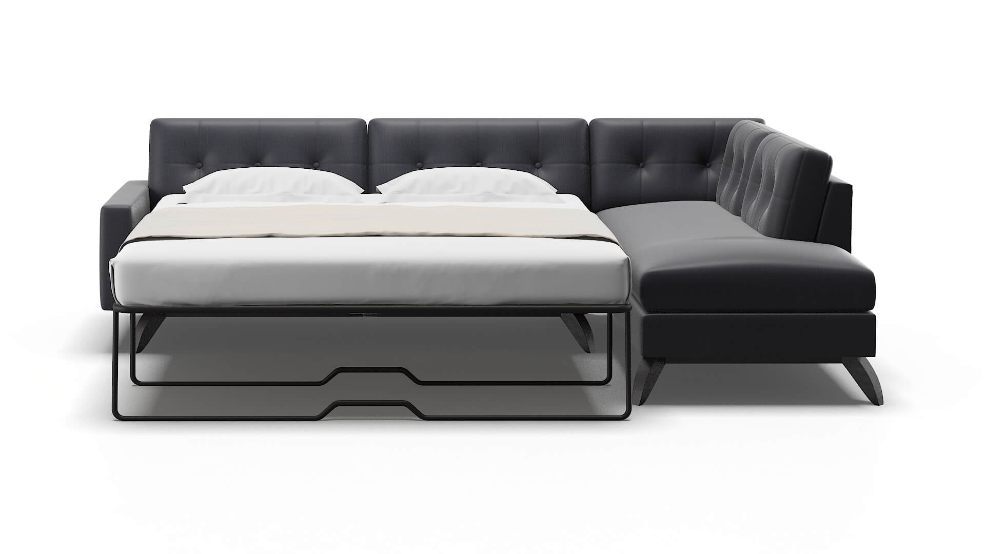 Milan Parker Midnight Panel Sleeper Espresso legs 1