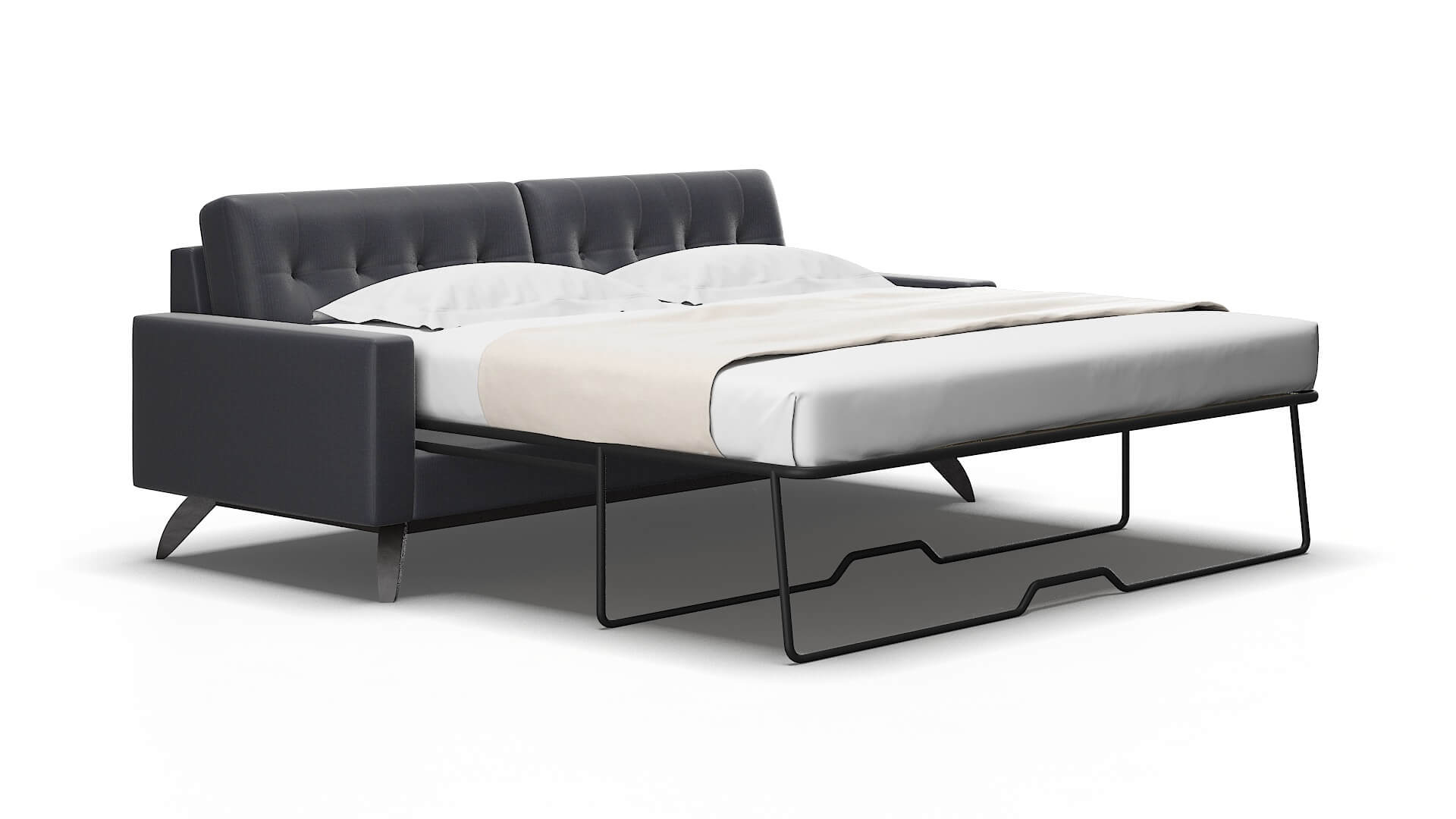 Milan Parker Midnight Sofa Sleeper espresso legs 2