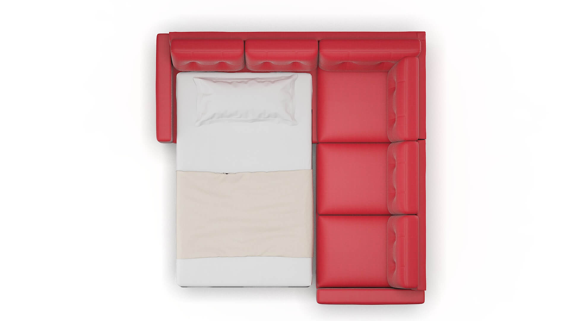 Milan Pauline Ruby Sectional Sleeper Espresso legs 3