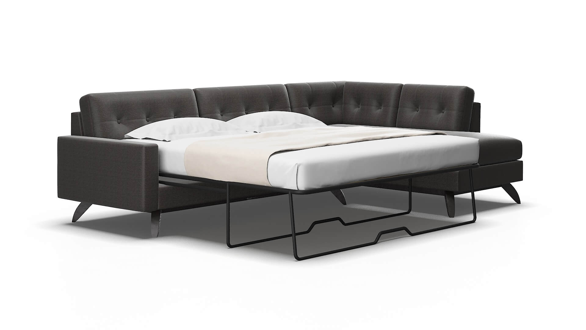 Milan Phoenix chocolate Panel sleeper Espresso Legs  2