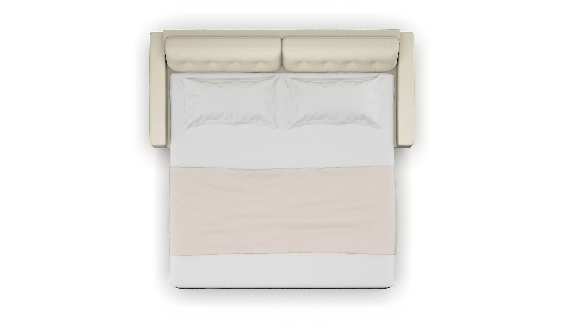 Milan Phoenix Ivory Sofa Sleeper Espresso legs 3