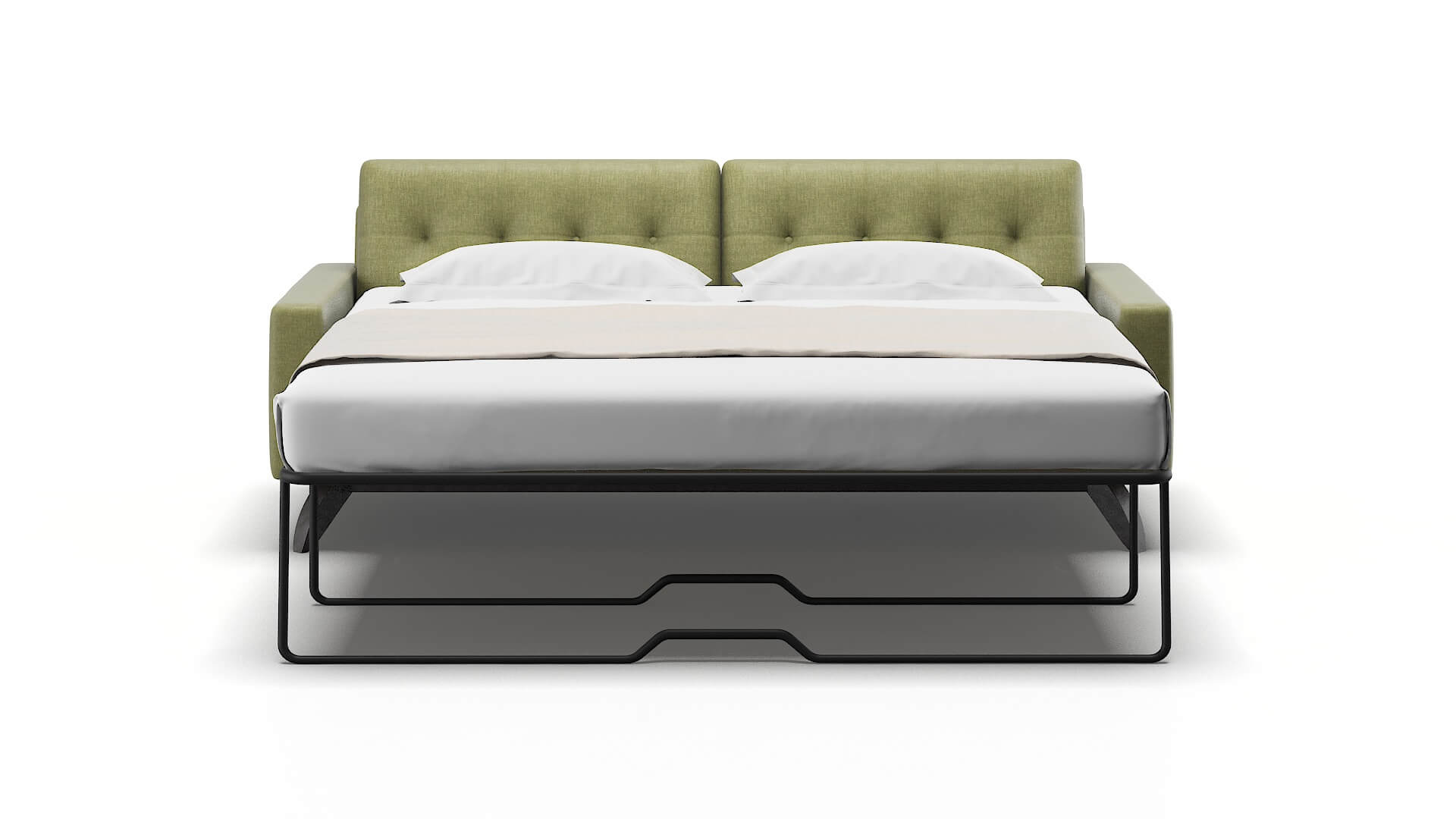Milan Portland Basil Sofa Sleeper Espresso legs 1