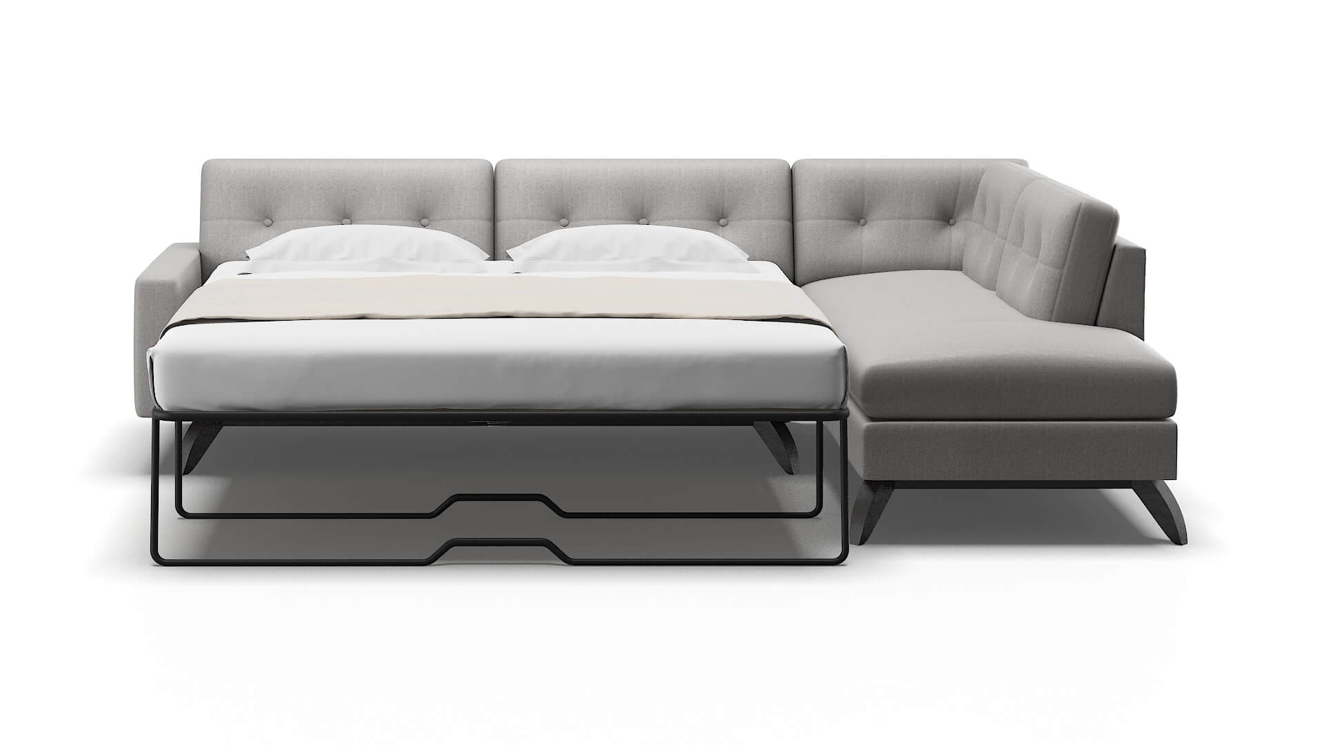 Milan Prime Ash Panel Sleeper Espresso legs 1