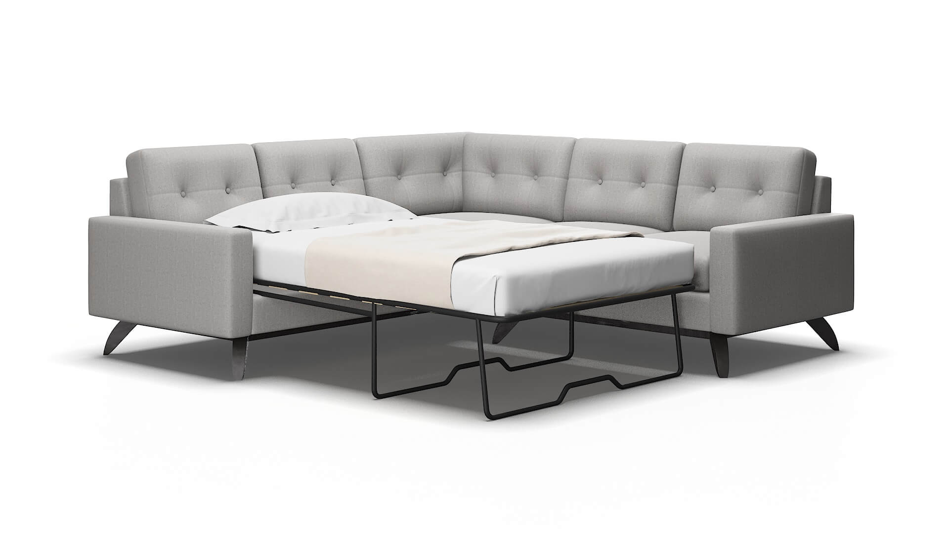 Milan Prime ash Sectional sleeper Espresso Legs  2