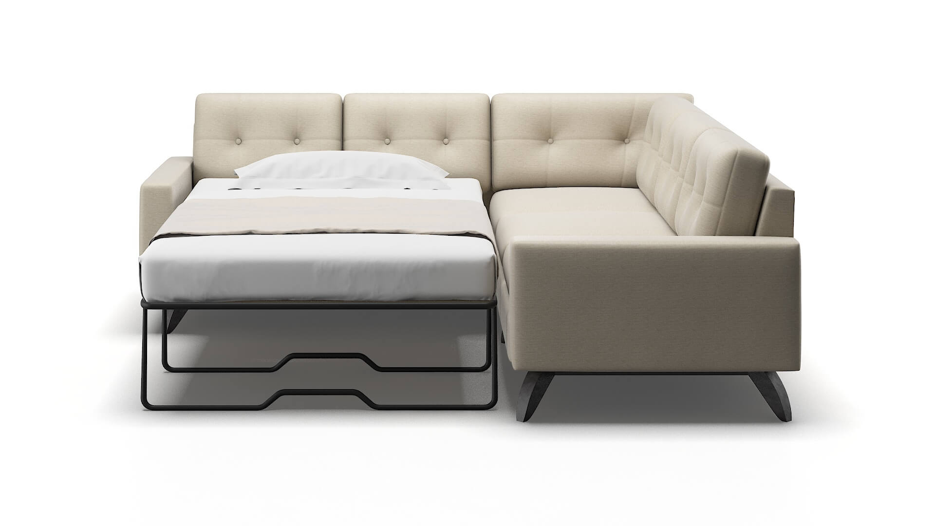 Milan Prime Dusk Sectional Sleeper Espresso legs 1