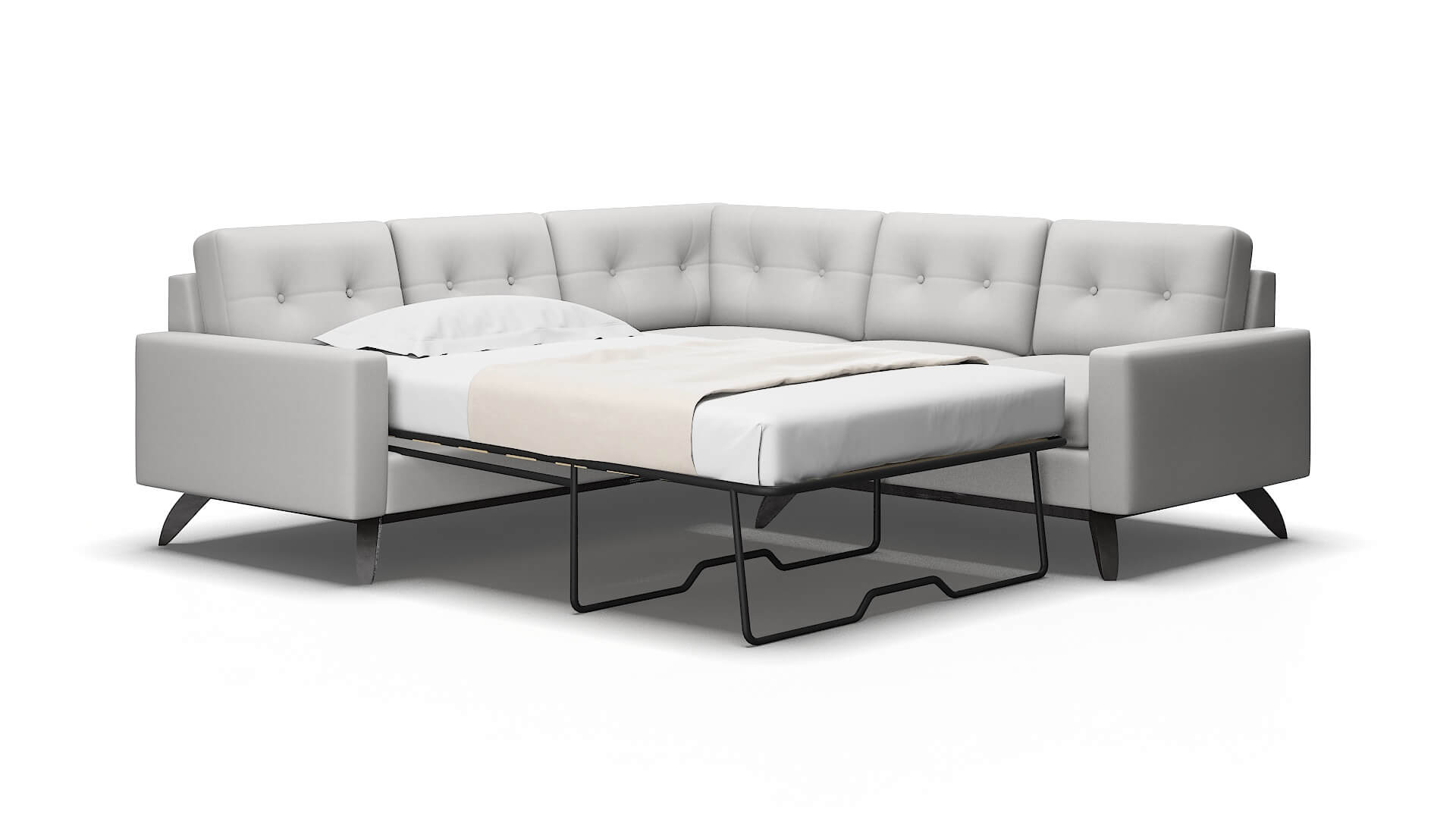 Milan Prisma Steam Sectional Sleeper Espresso legs 2