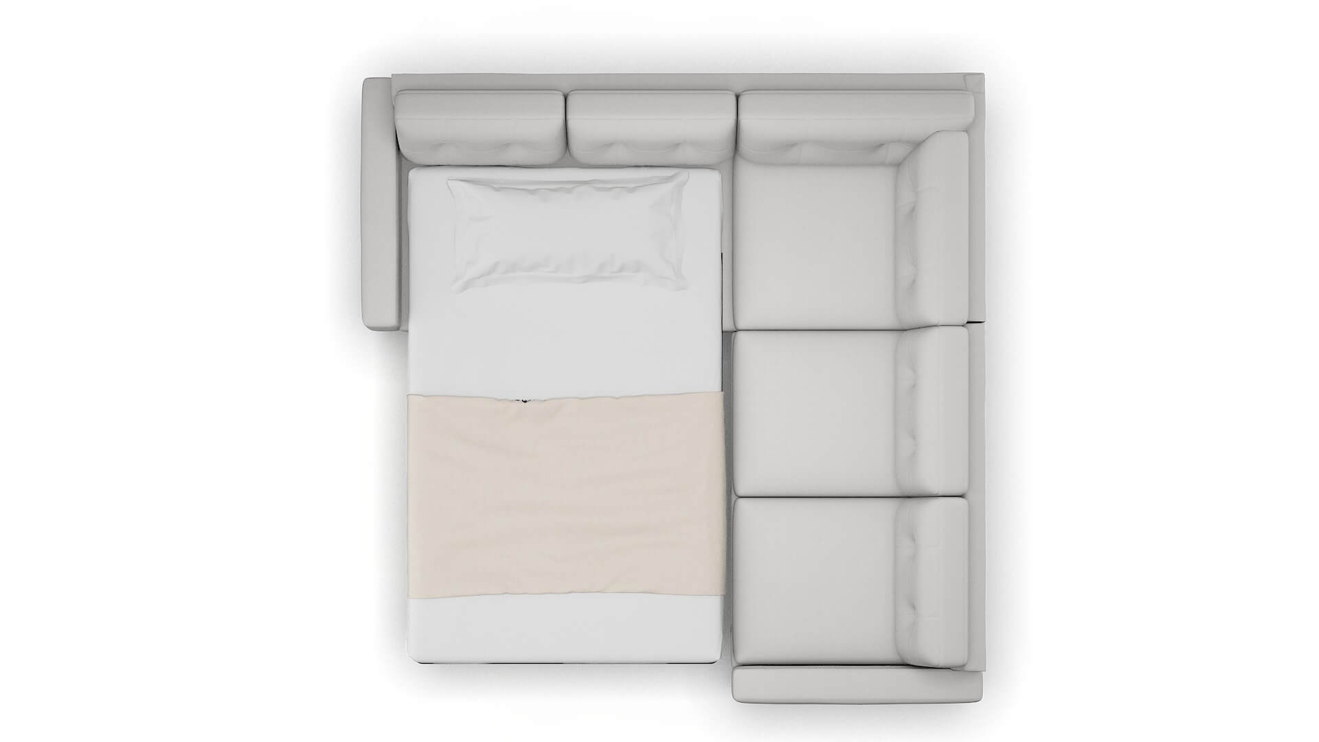 Milan Prisma Steam Sectional Sleeper Espresso legs 3