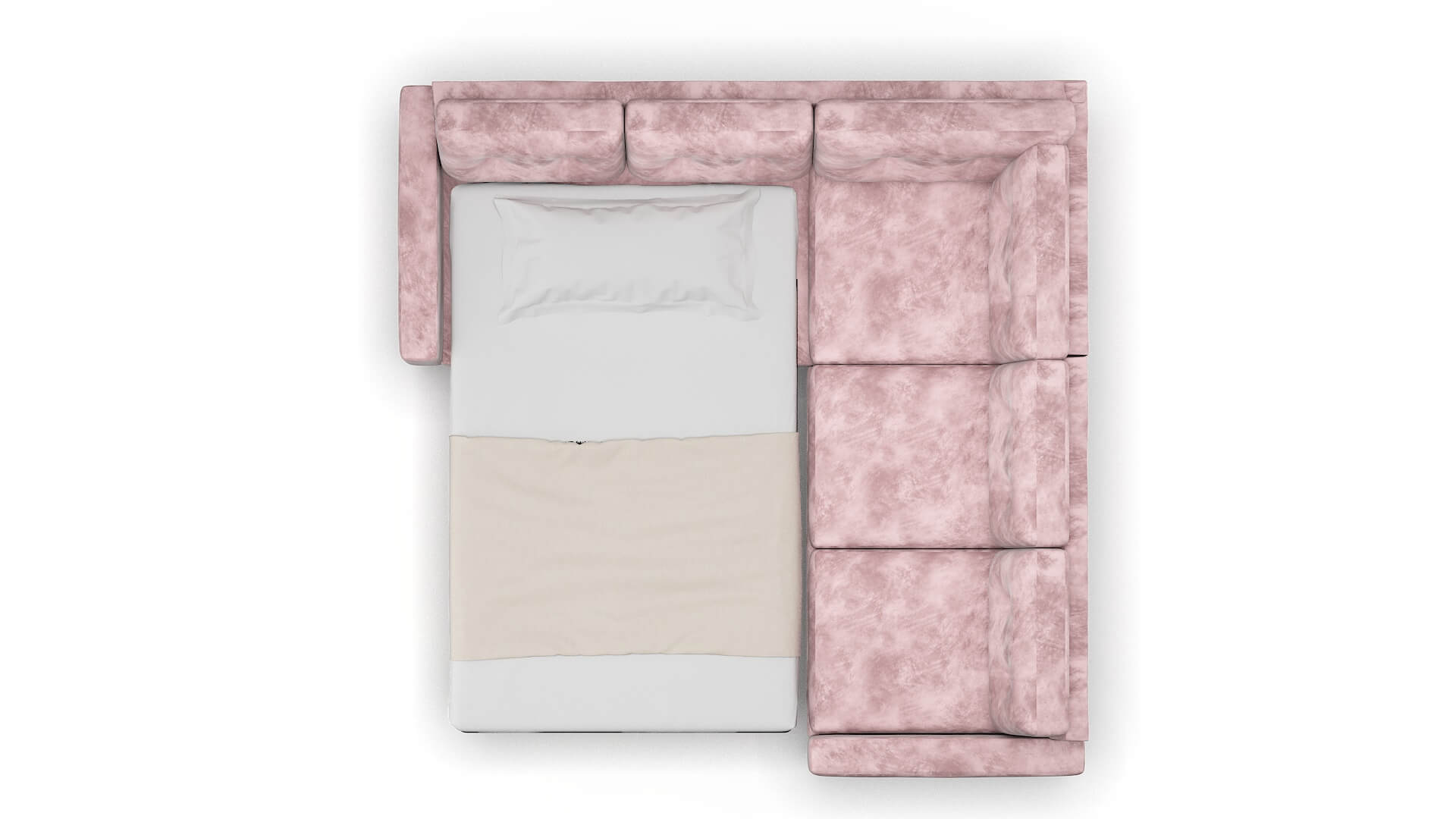 Milan Quartz 705 Sectional Sleeper Espresso legs 3