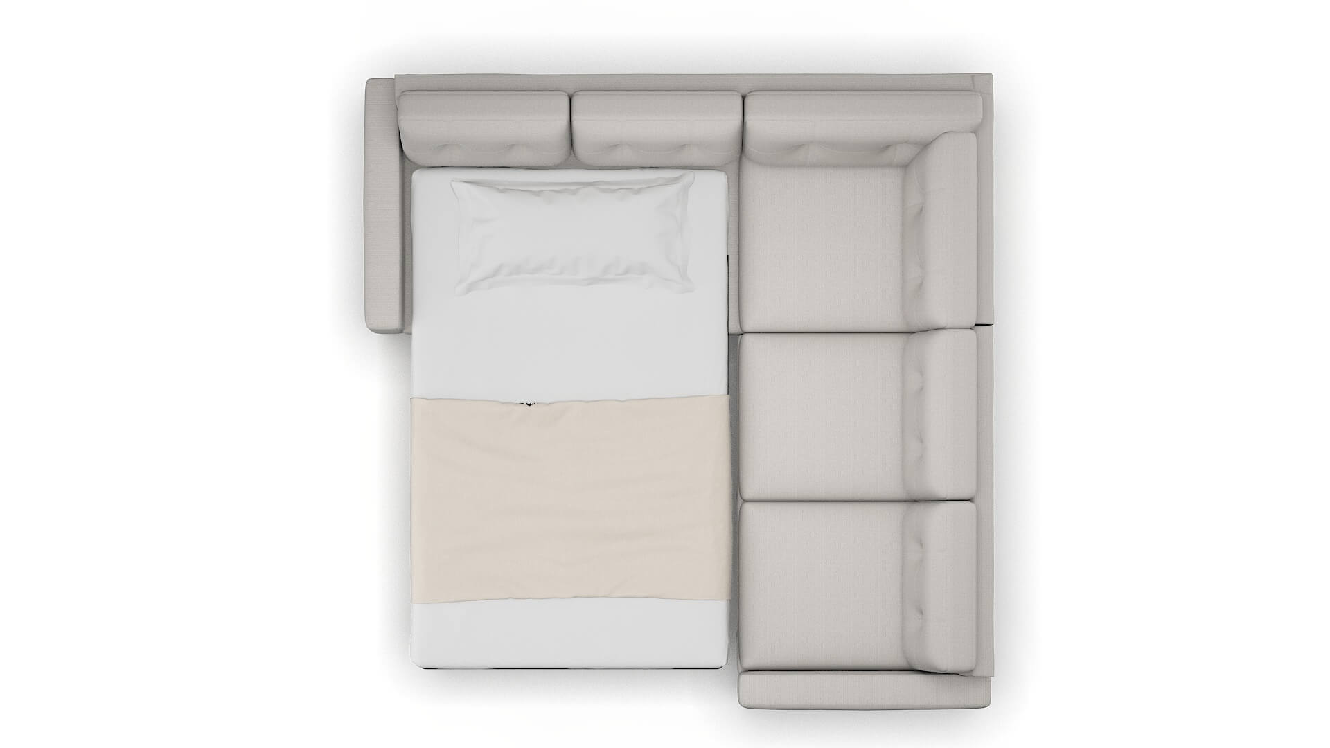 Milan Redondo Stone Sectional Sleeper Espresso legs 3