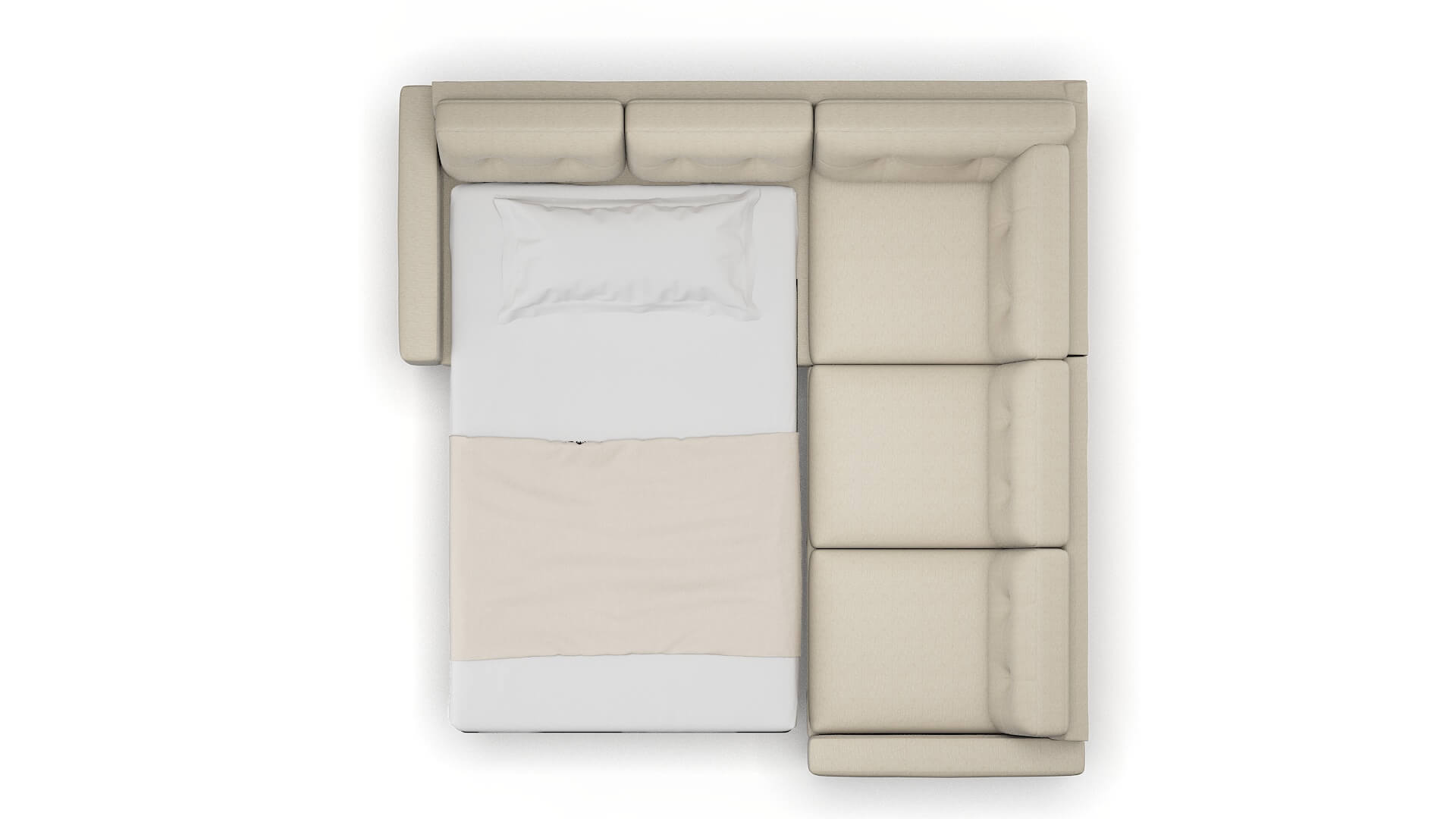 Milan Rocket Dove Sectional Sleeper Espresso legs 3