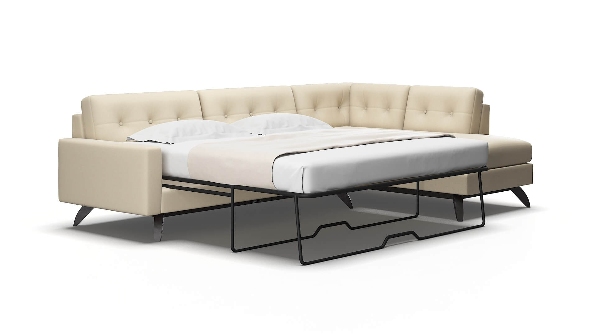 Milan Rocket Sand Panel Sleeper Espresso legs 2