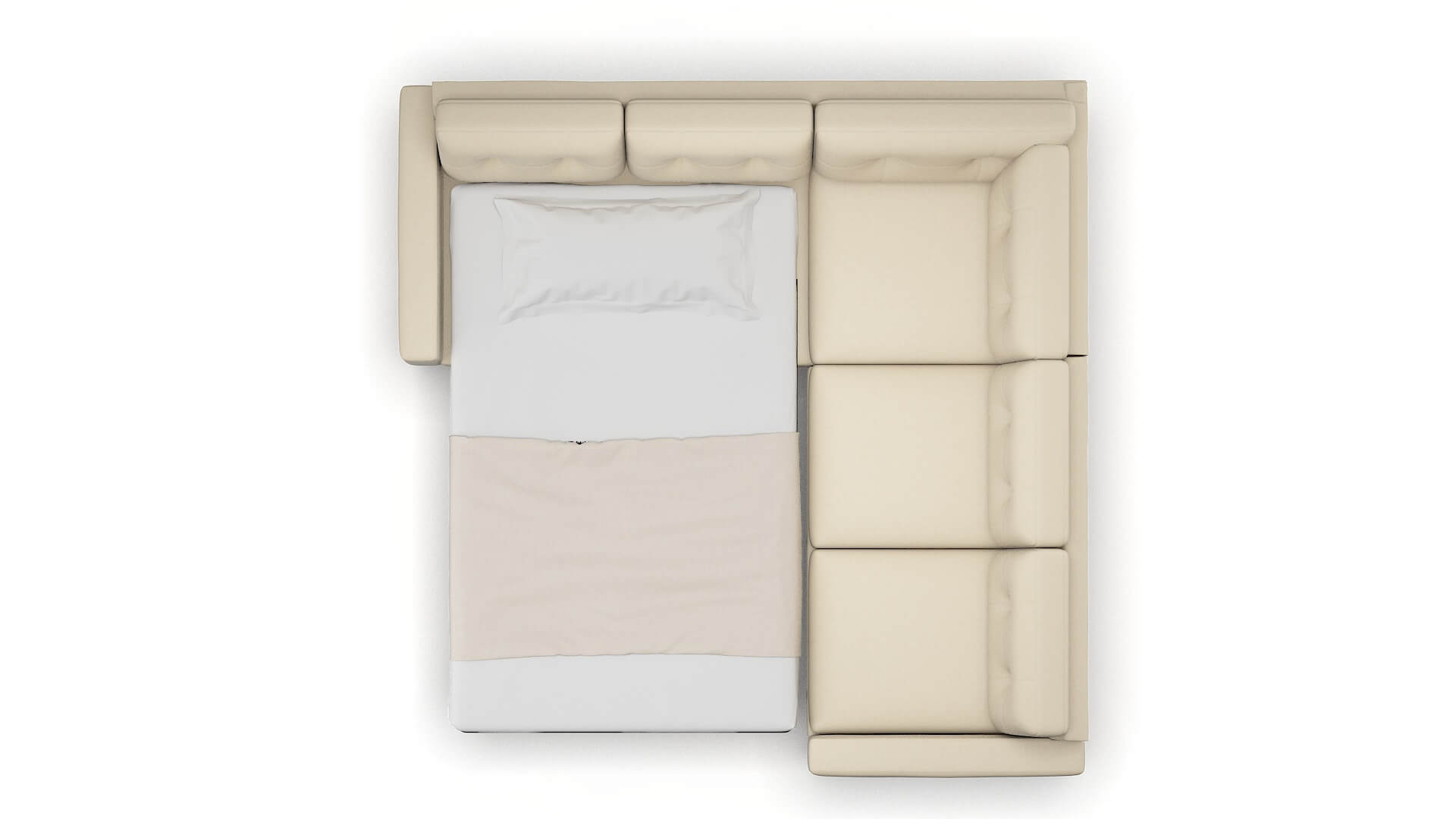 Milan Rocket Sand Sectional Sleeper Espresso legs 3