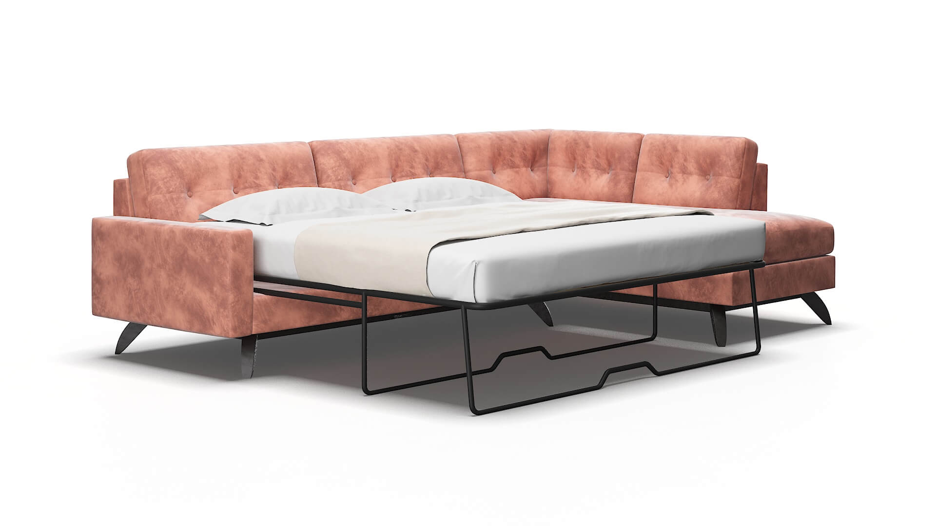 Milan Royale blush Panel sleeper Espresso Legs  2